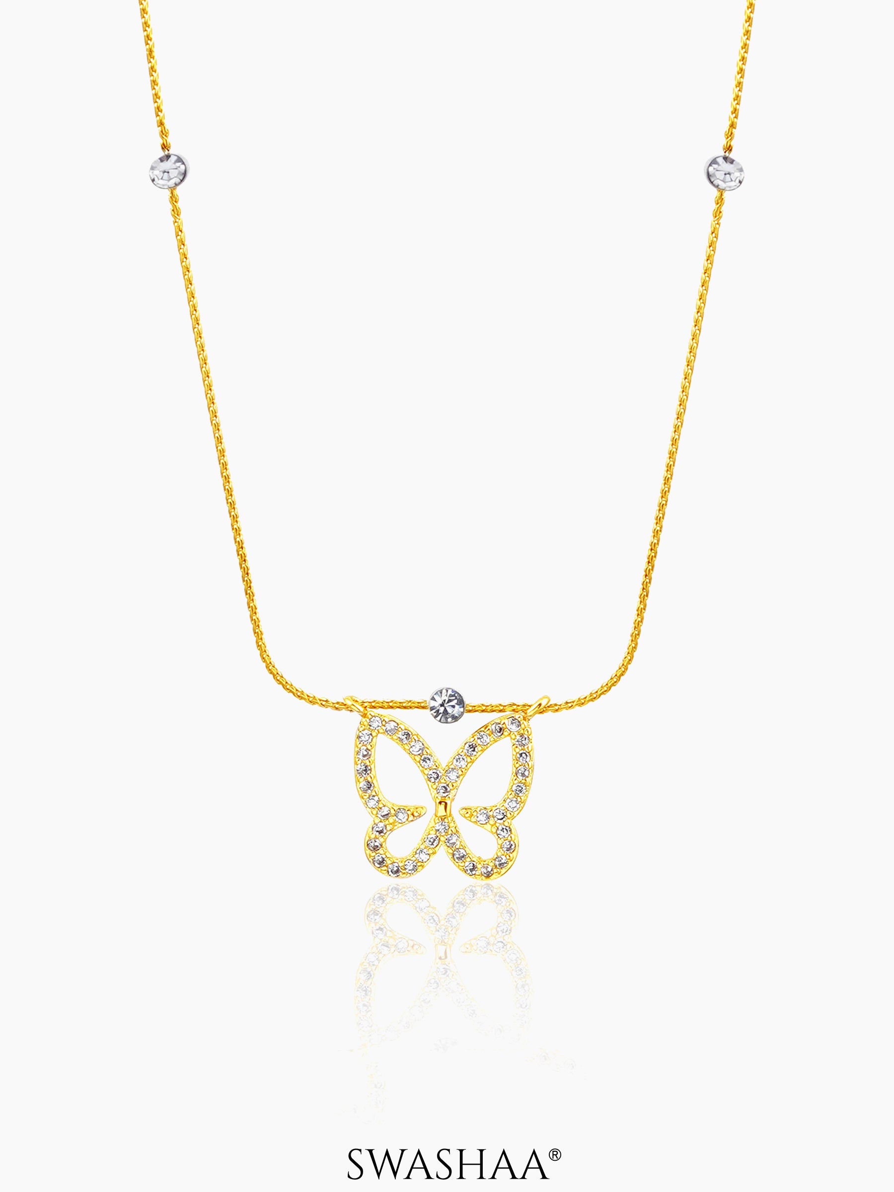 Evania Butterfly 18K Gold Plated Necklace Gold