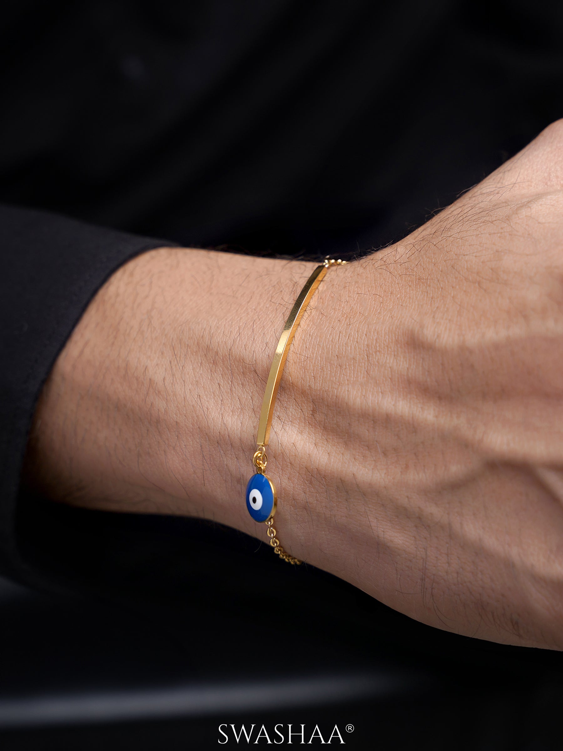 Evil Eye Bar Men's Bracelet