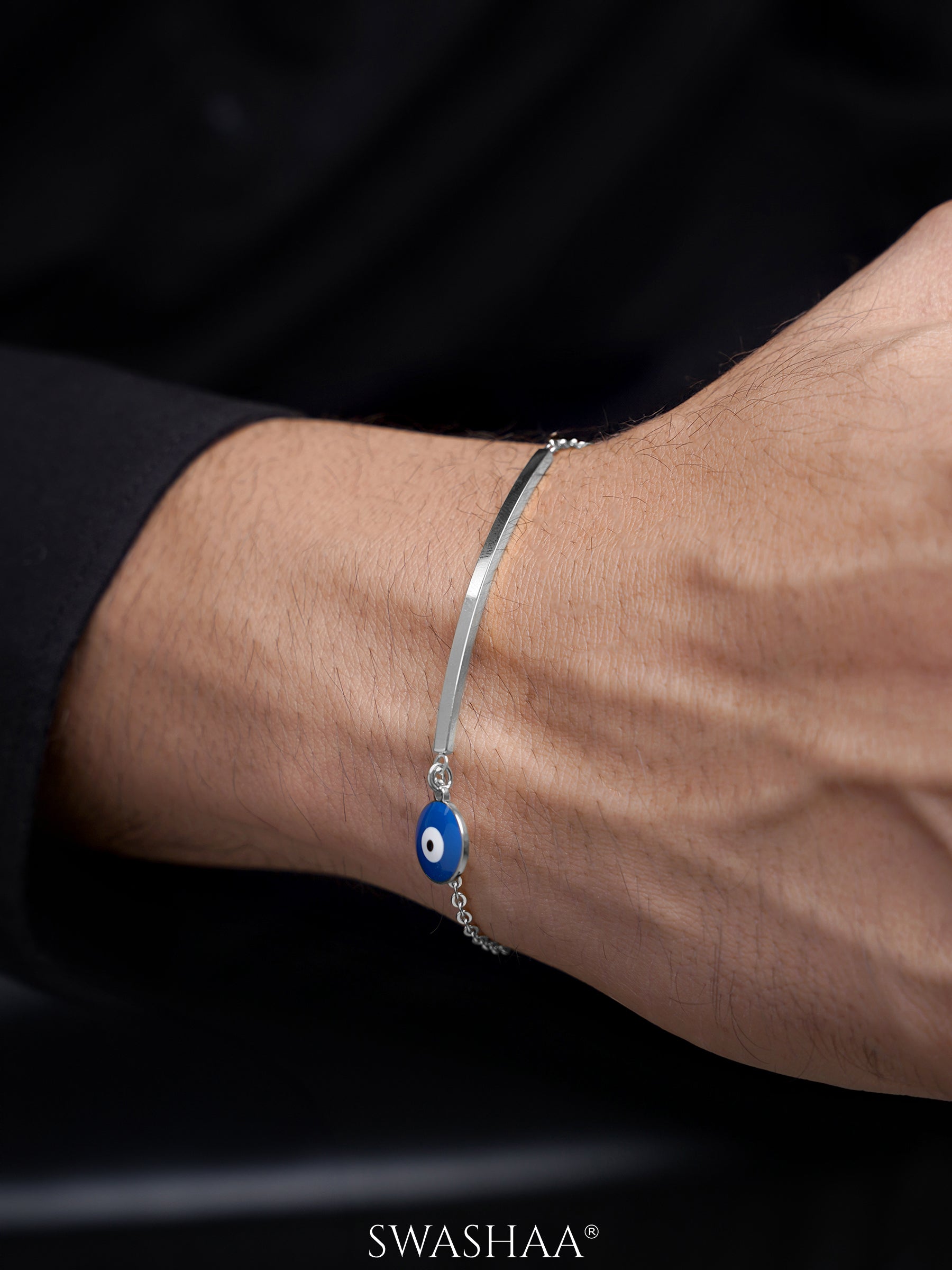 Evil Eye Bar Men's Bracelet