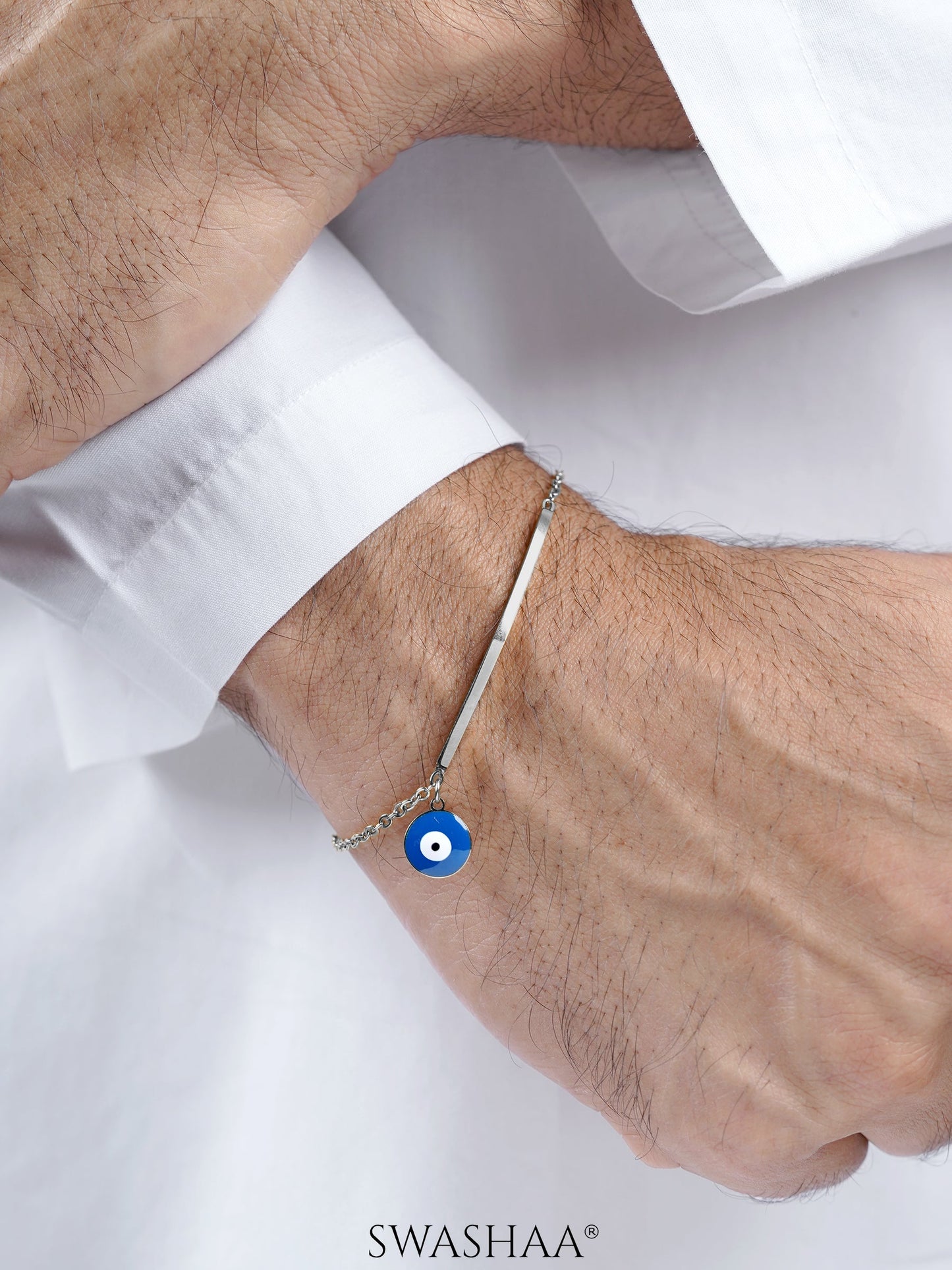 Evil Eye Bar Men's Bracelet