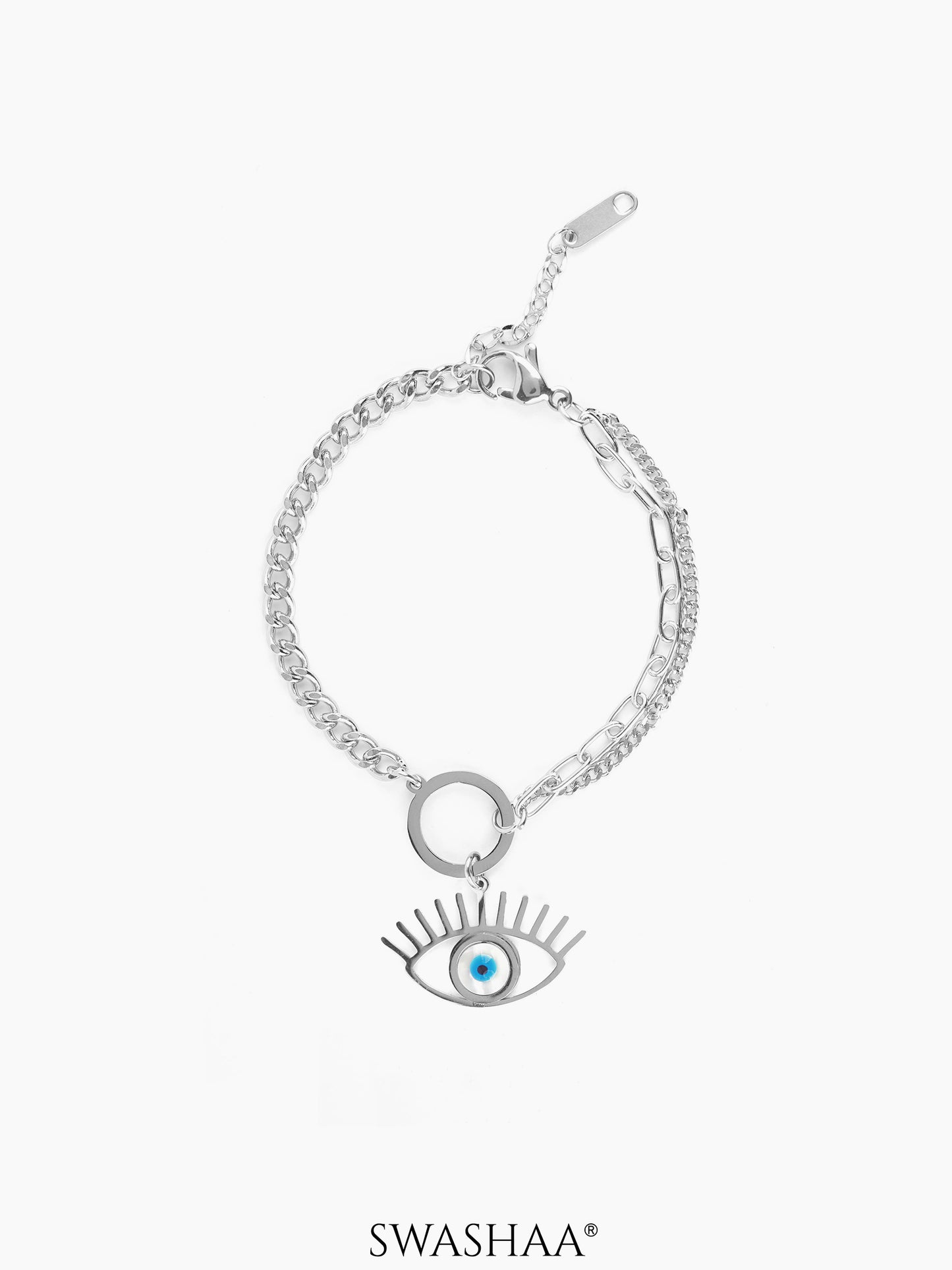 Eye Chain Bracelet Silver