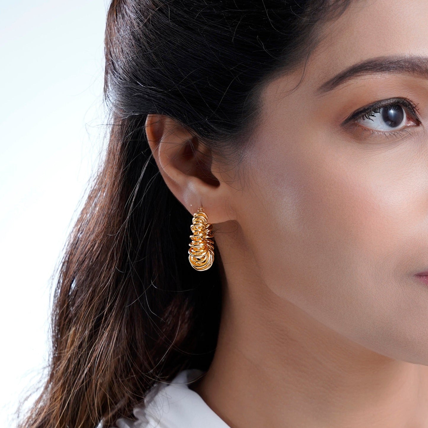 Fedella Hoop 18K Gold Plated Earrings Gold