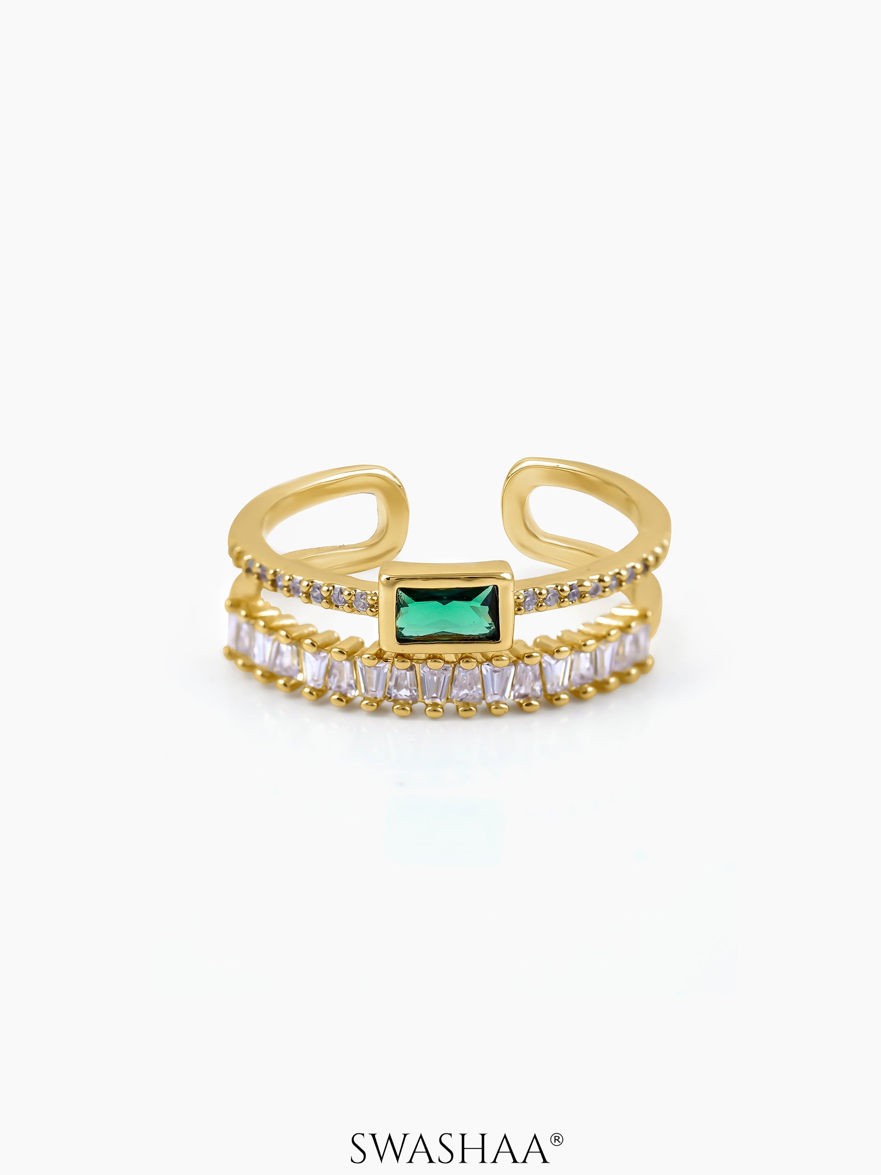 Fahari Diamond 18K Gold Plated Ring