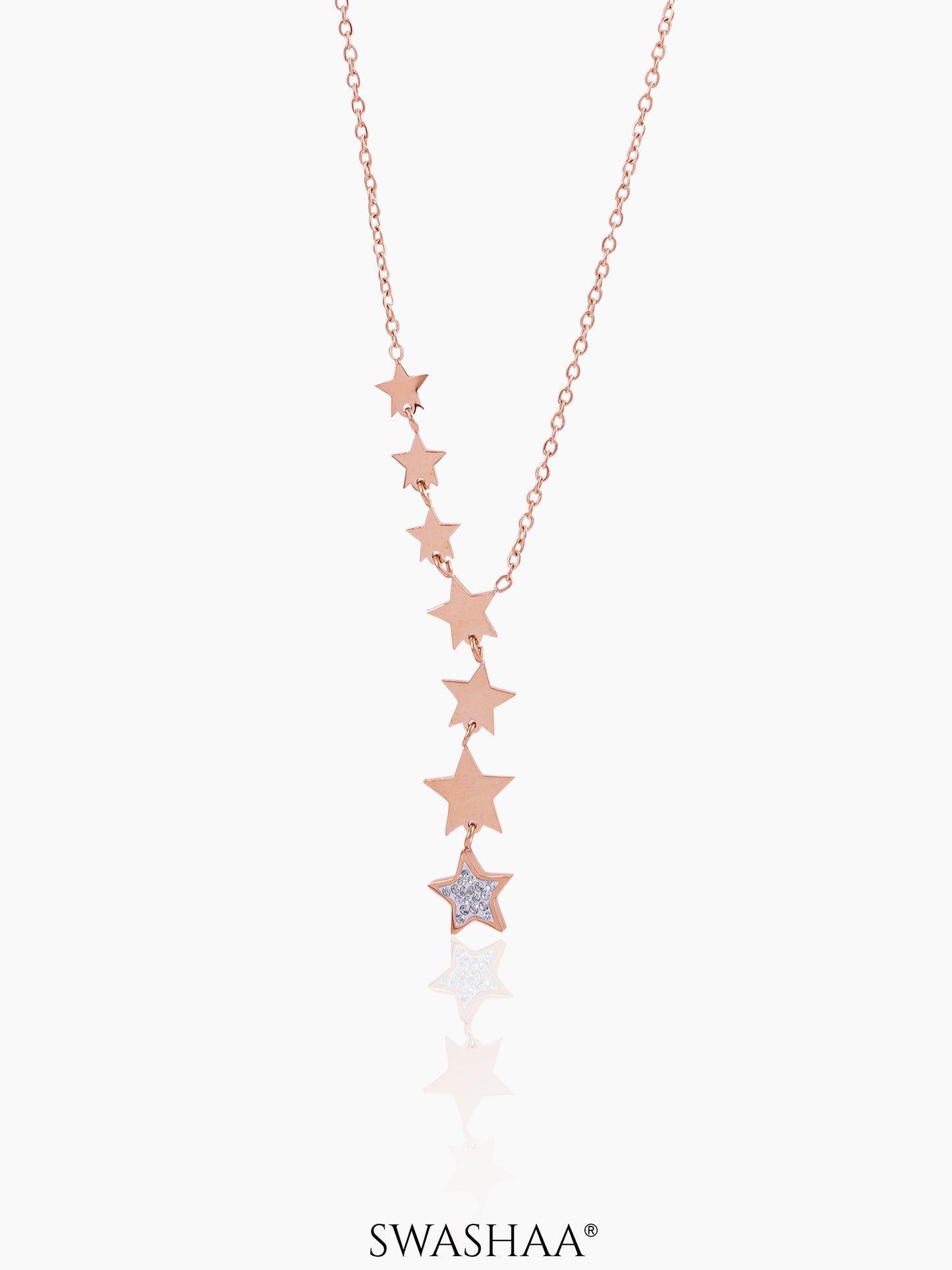 Fairy Stars Rosegold Plated Necklace Rose Gold