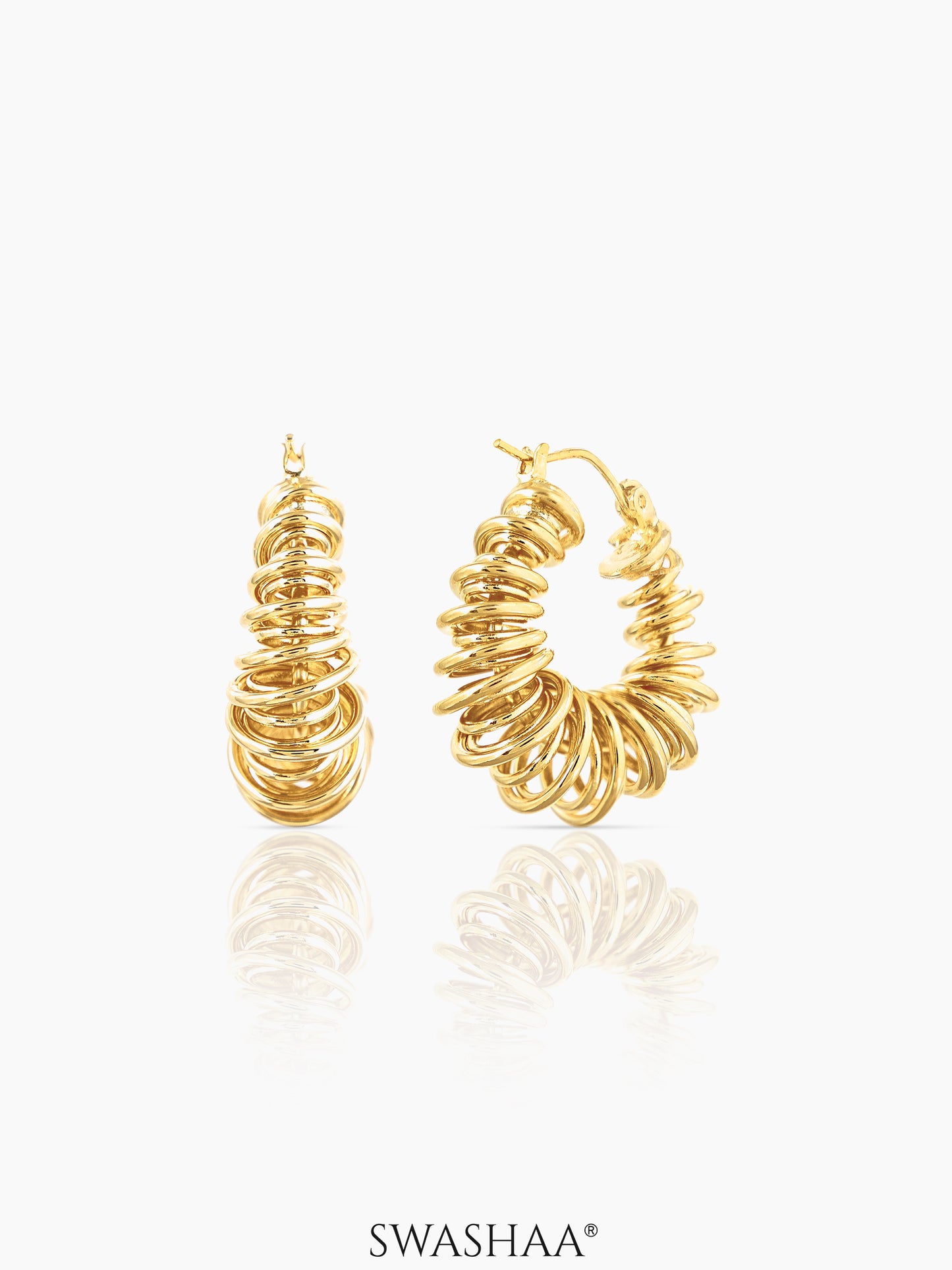 Fedella Hoop 18K Gold Plated Earrings Gold