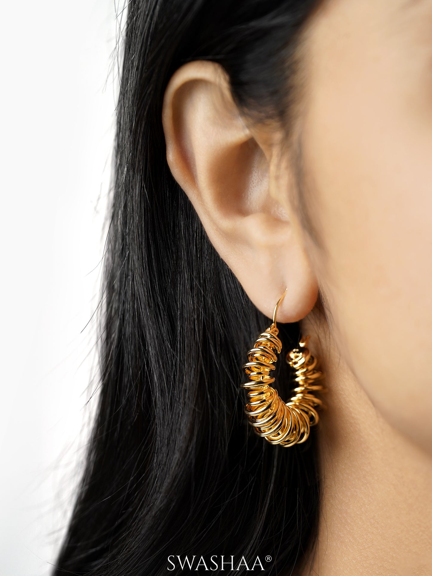 Fedella Hoop 18K Gold Plated Earrings