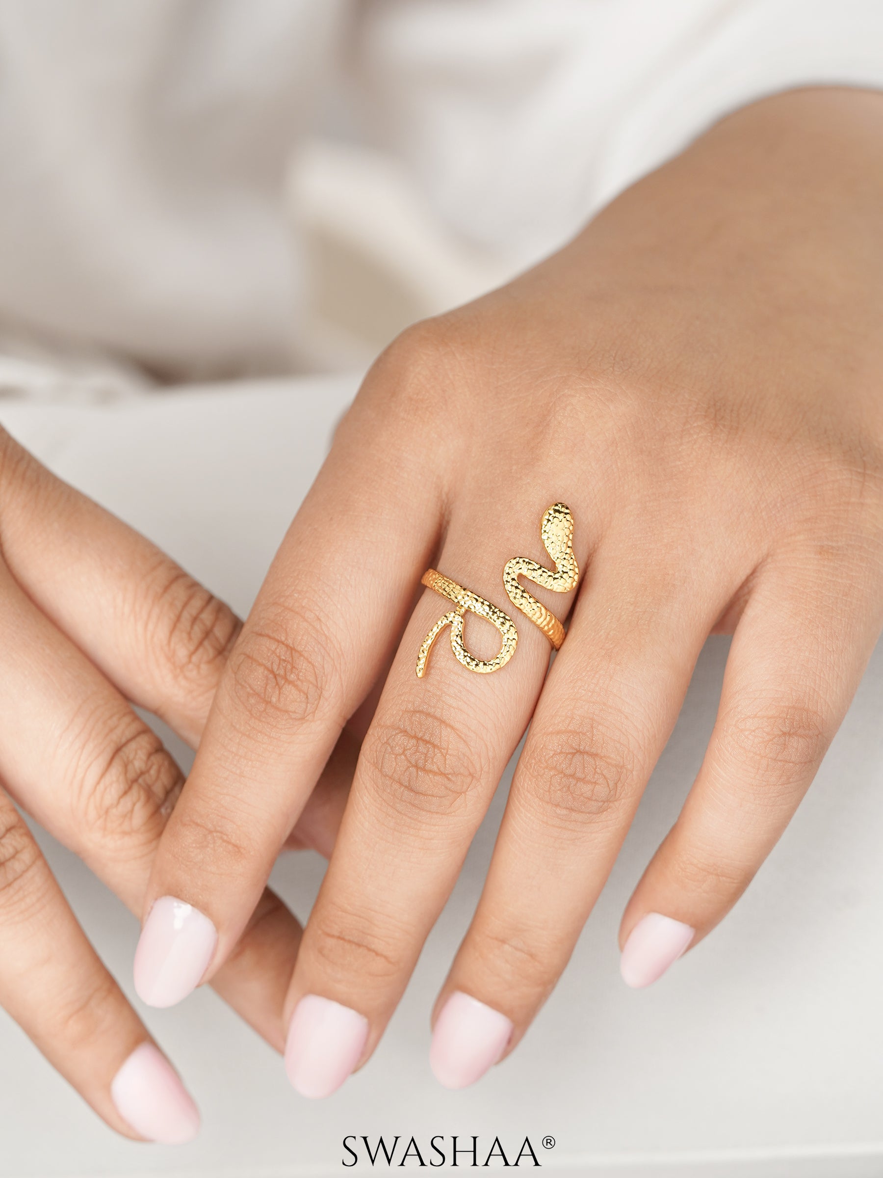Fia Snake 18K Gold Plated Ring