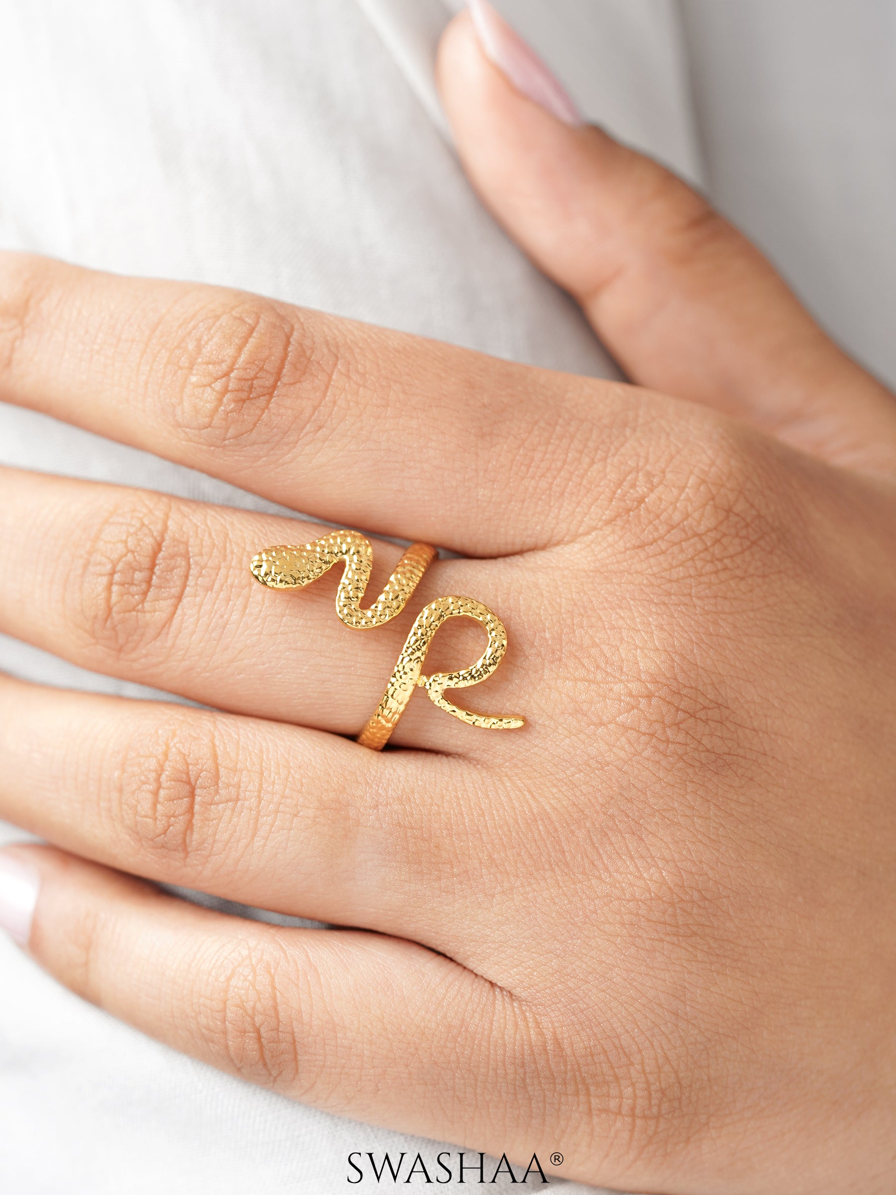 Fia Snake 18K Gold Plated Ring