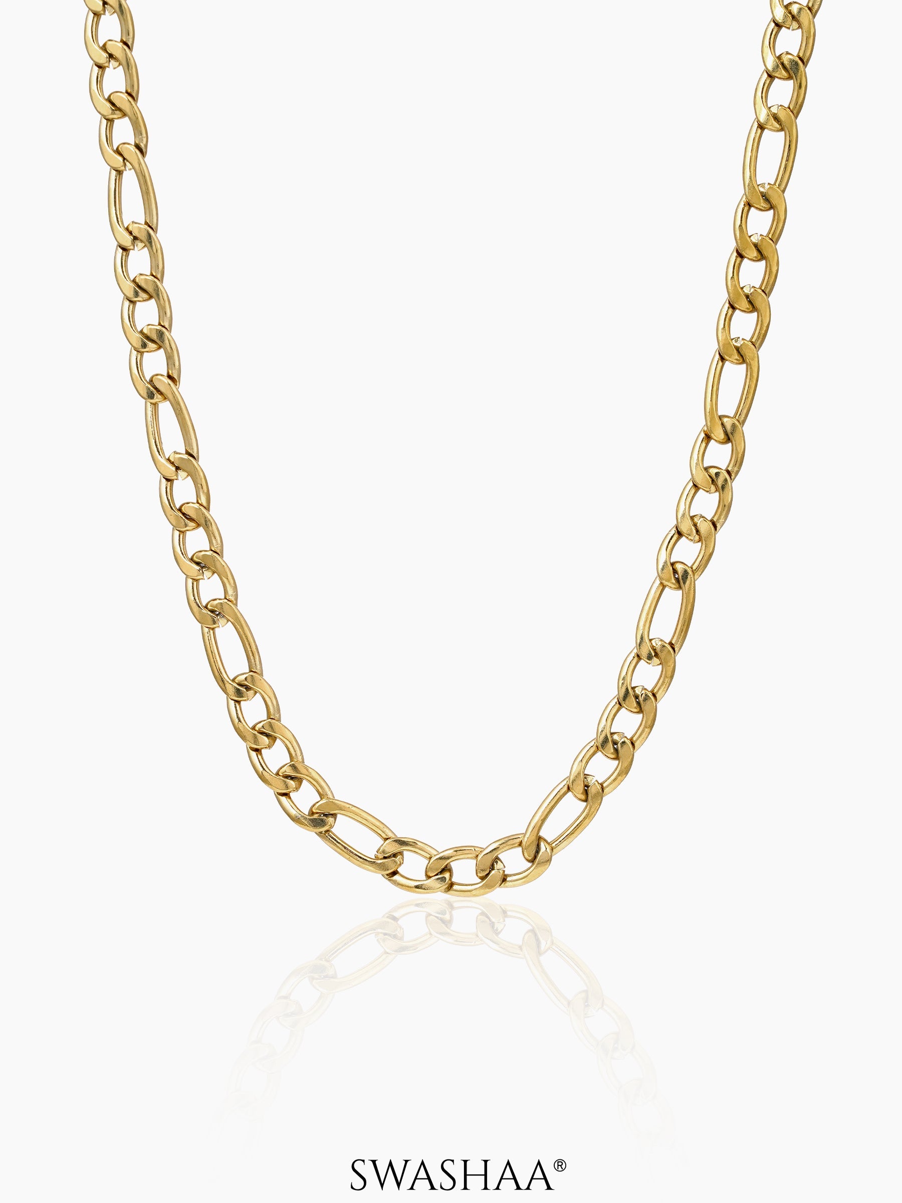 Figaro 5 MM Men's Chain 18K Gold Plated
