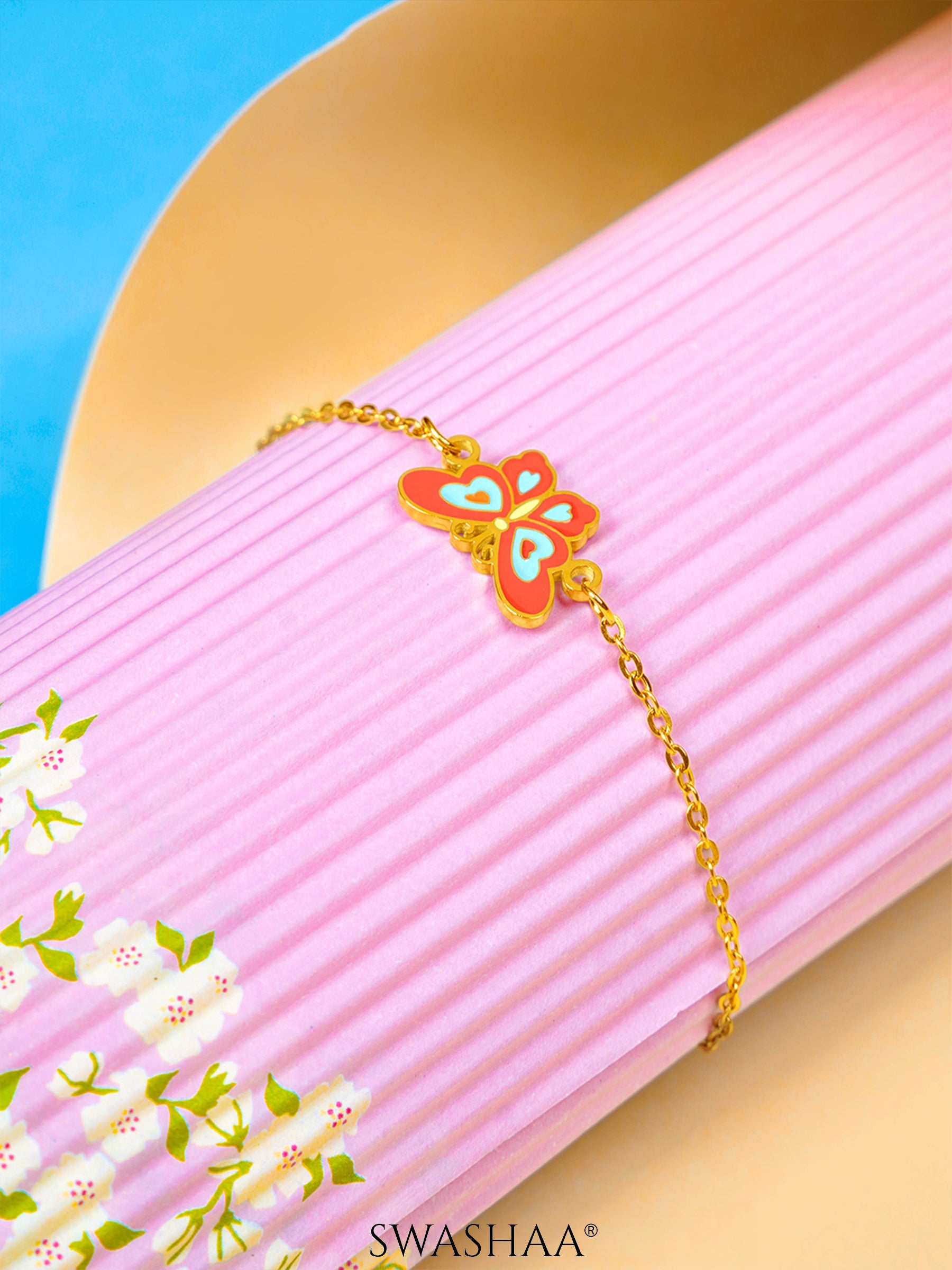 Flap-Flap Butterfly 18K Gold Plated Kid's Bracelet