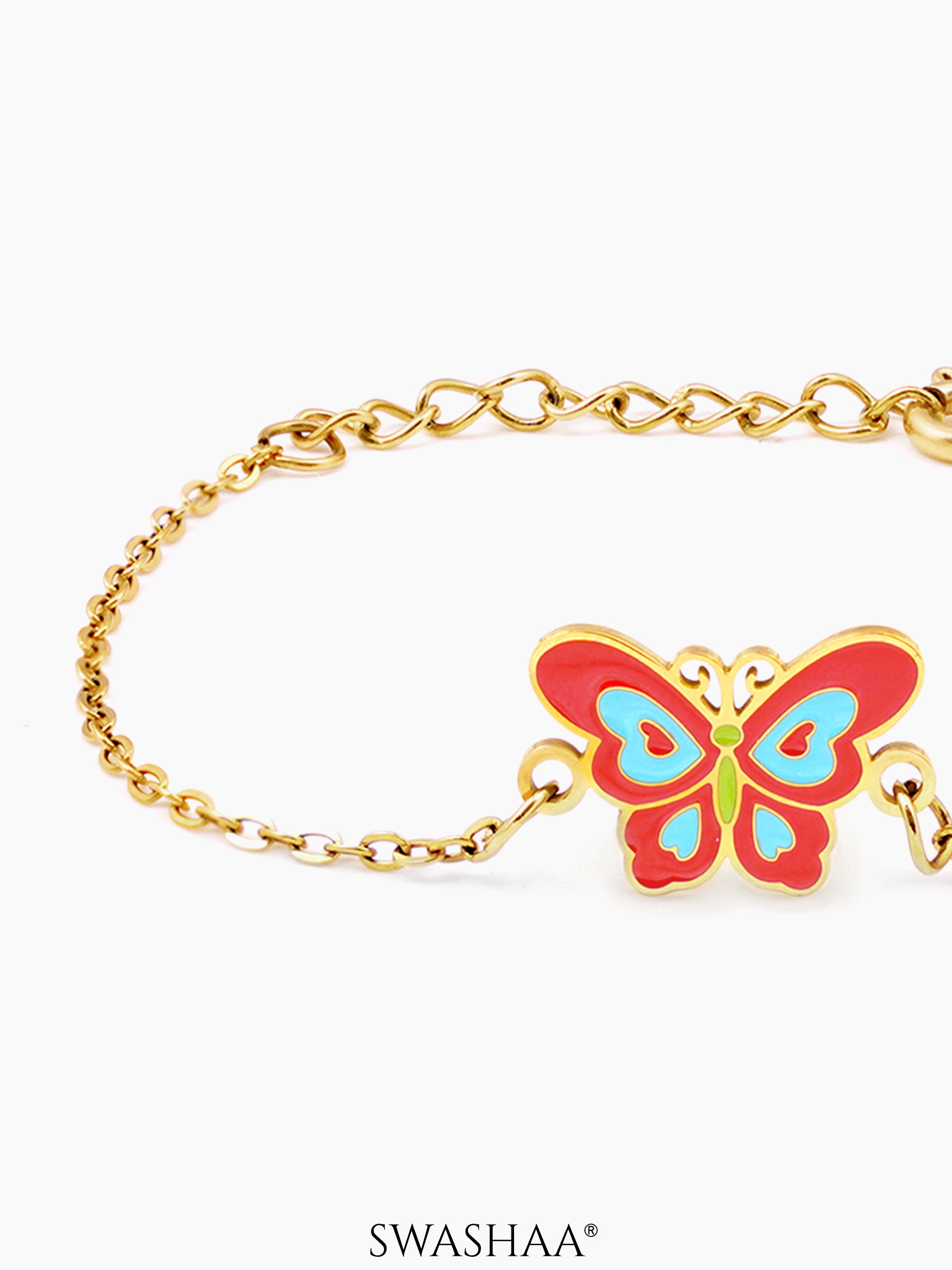 Flap-Flap Butterfly 18K Gold Plated Kid's Bracelet