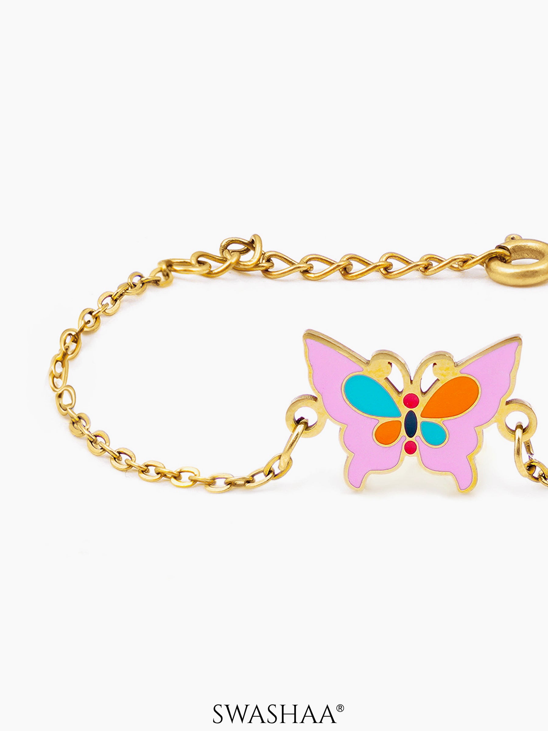 Flurty Butterfly 18K Gold Plated Kid's Bracelet