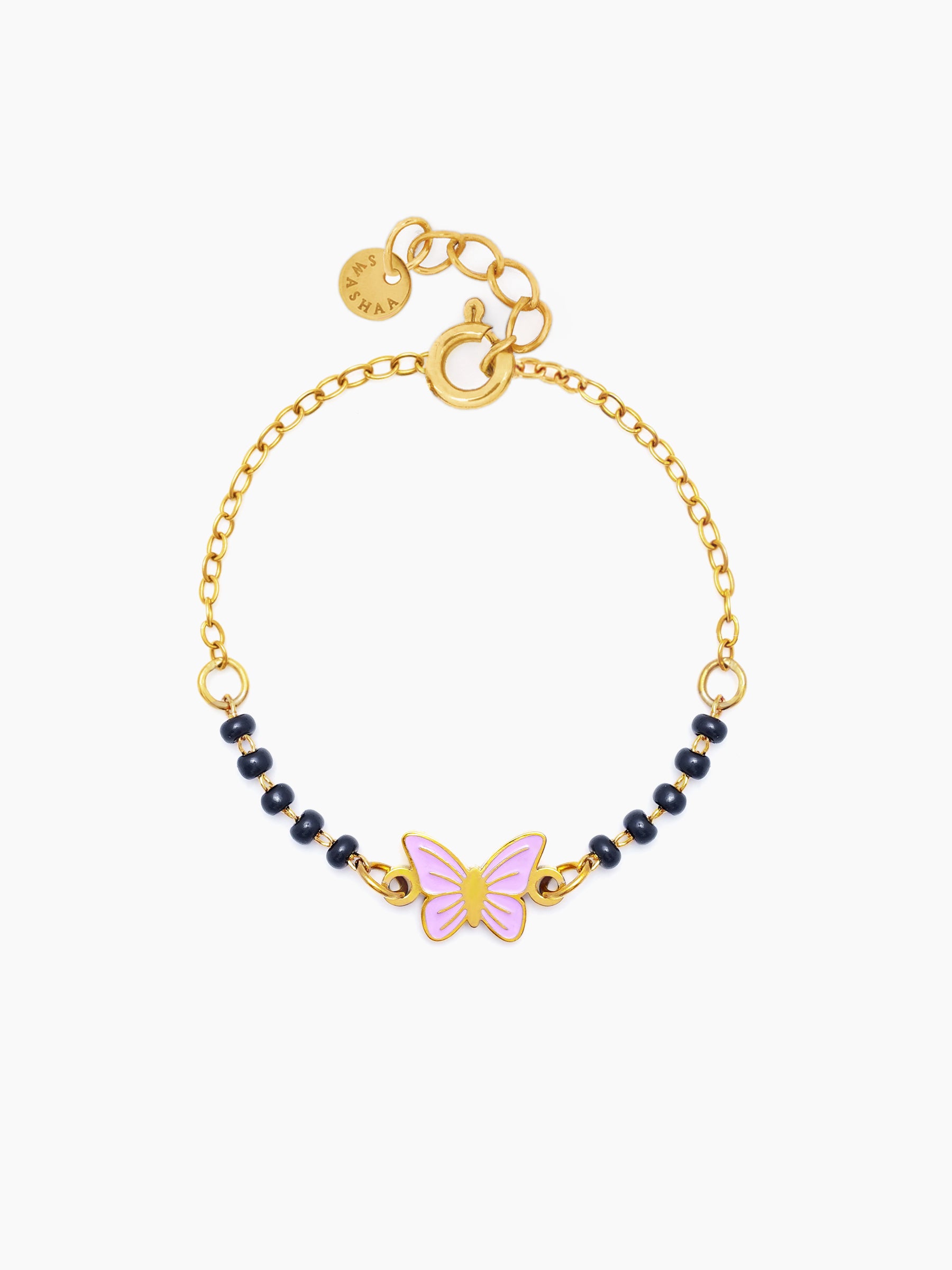 Flutter Grace Butterfly 18K Gold Plated Kid's Nazariya Bracelet Gold