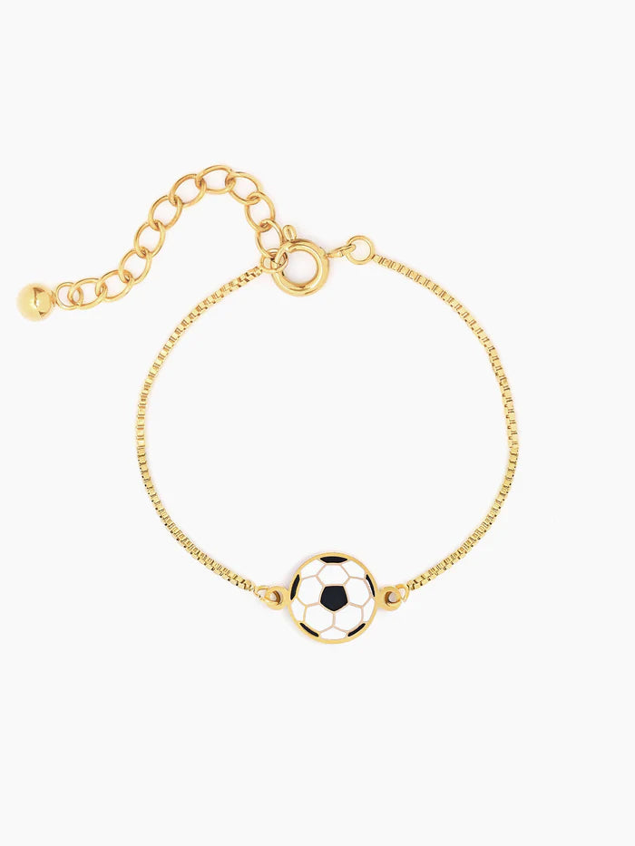 Football Charm 18K Gold Plated Kid's Bracelet Gold
