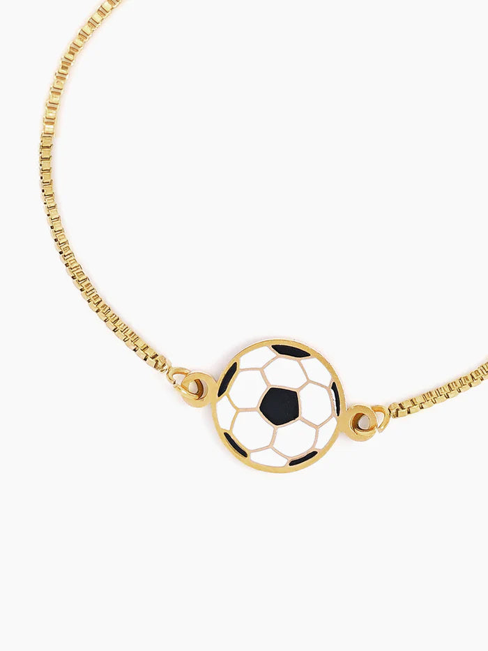Football Charm 18K Gold Plated Kid's Bracelet