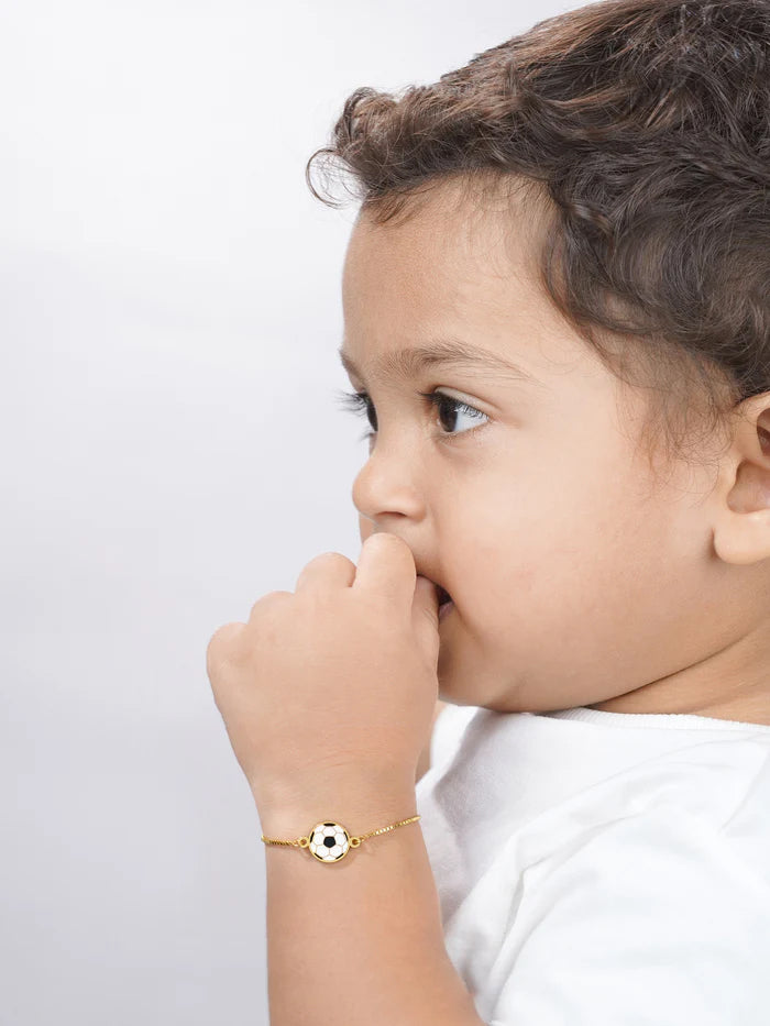 Football Charm 18K Gold Plated Kid's Bracelet