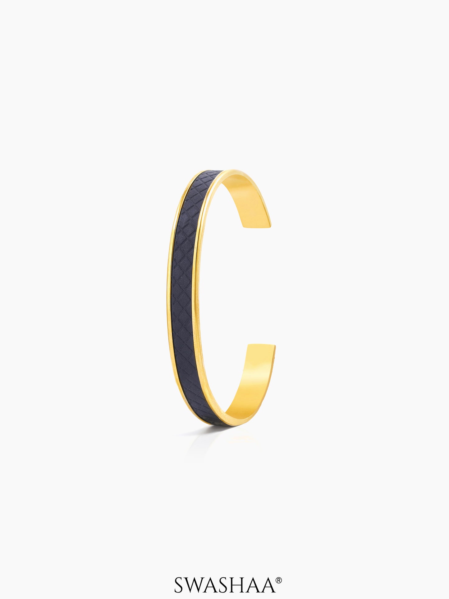 Fred Leather 18K Gold Plated Men's Bracelet Gold