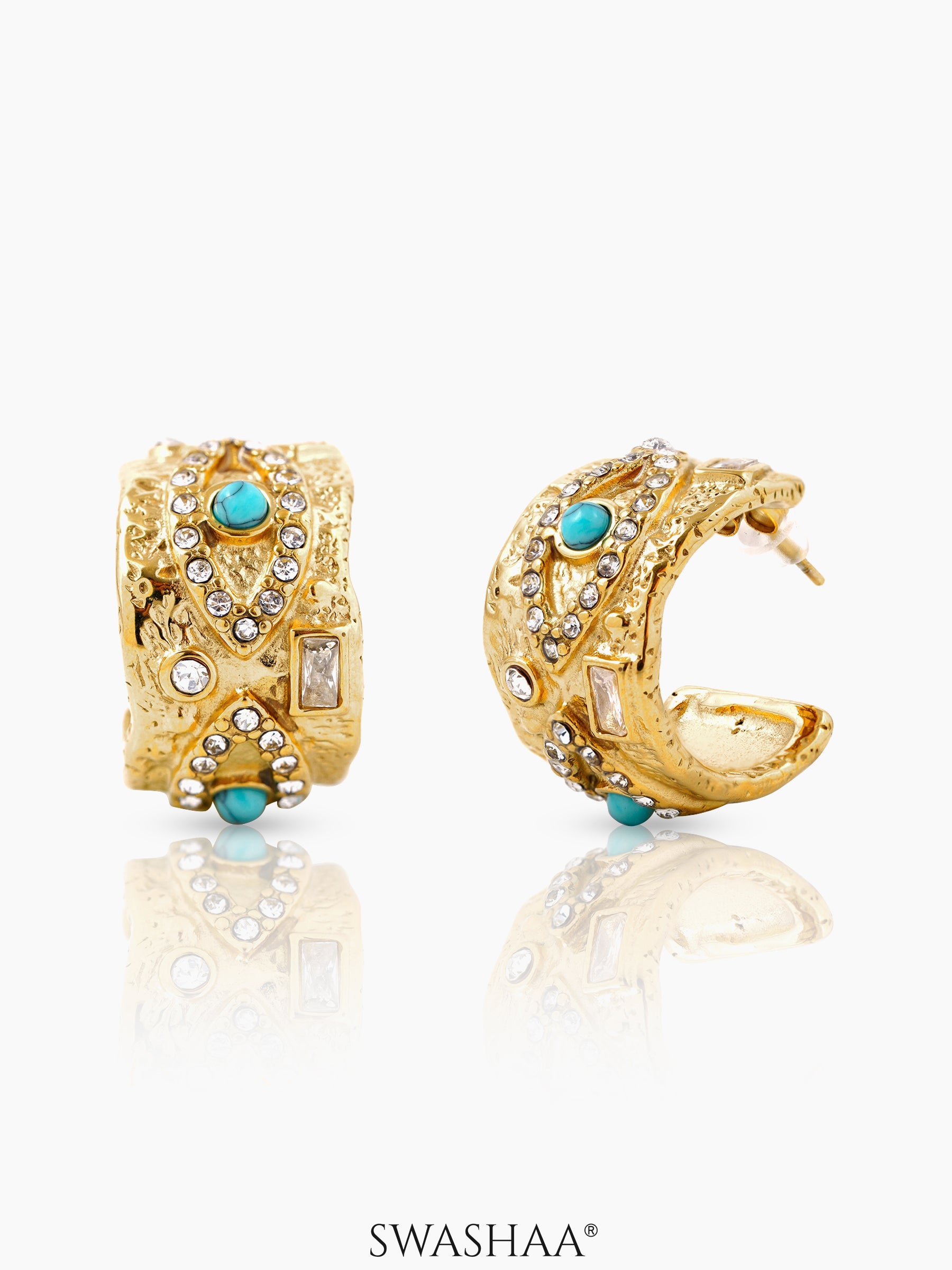 Fulvia Eye 18K Gold Plated Earrings Gold