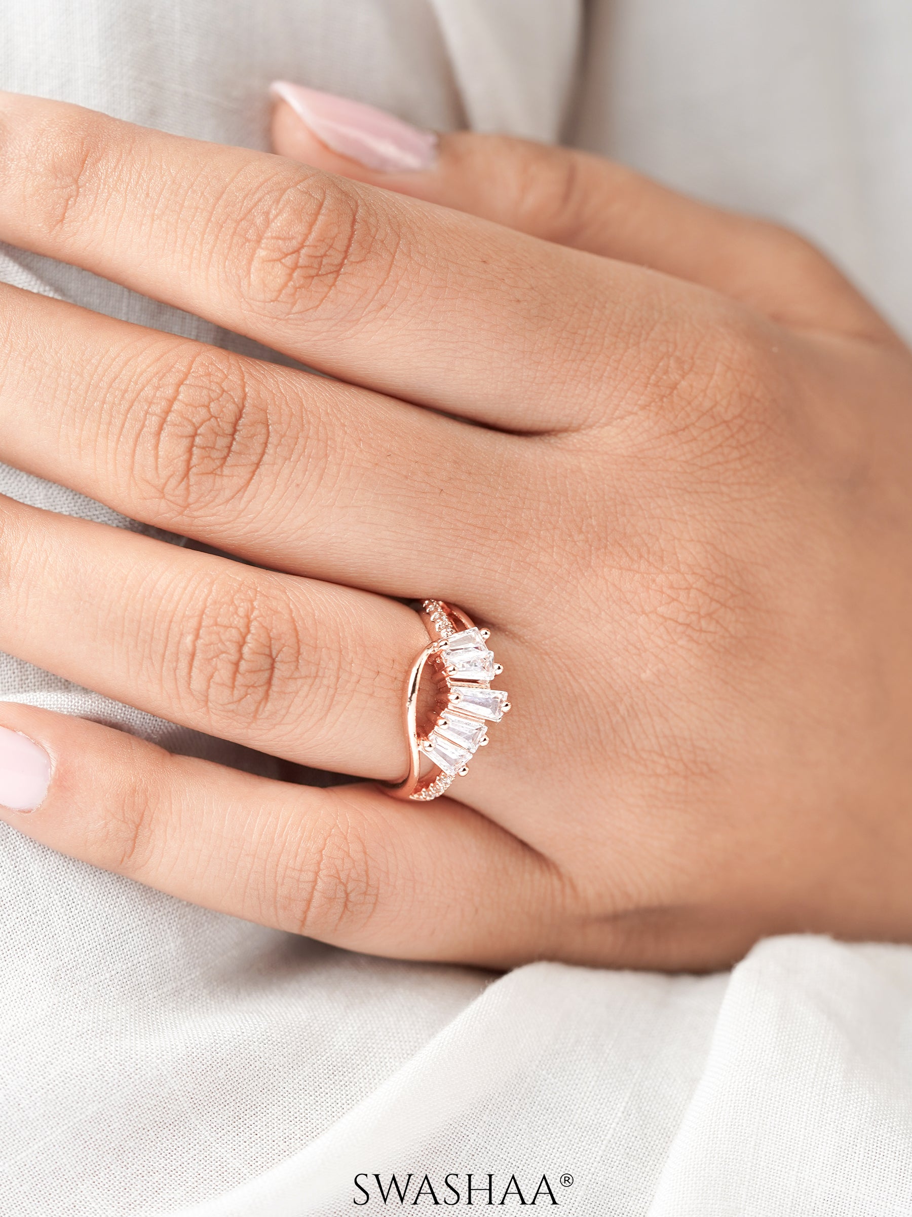 Gal Rosegold Plated Ring