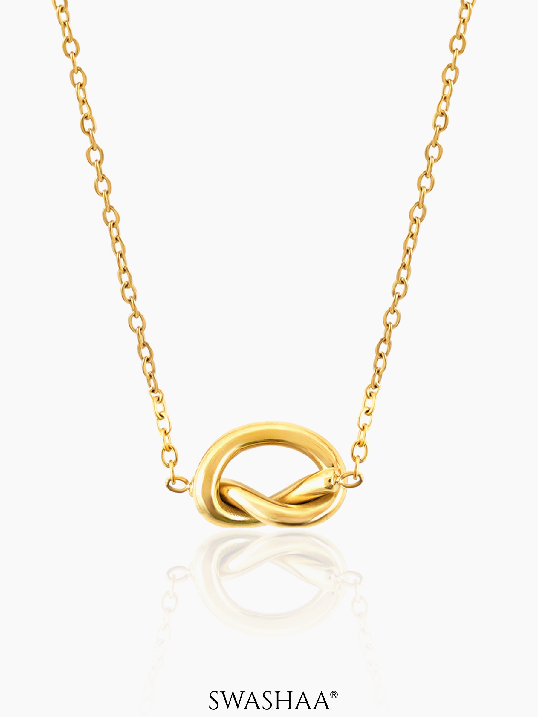Gala Knot 18K Gold Plated Necklace Gold