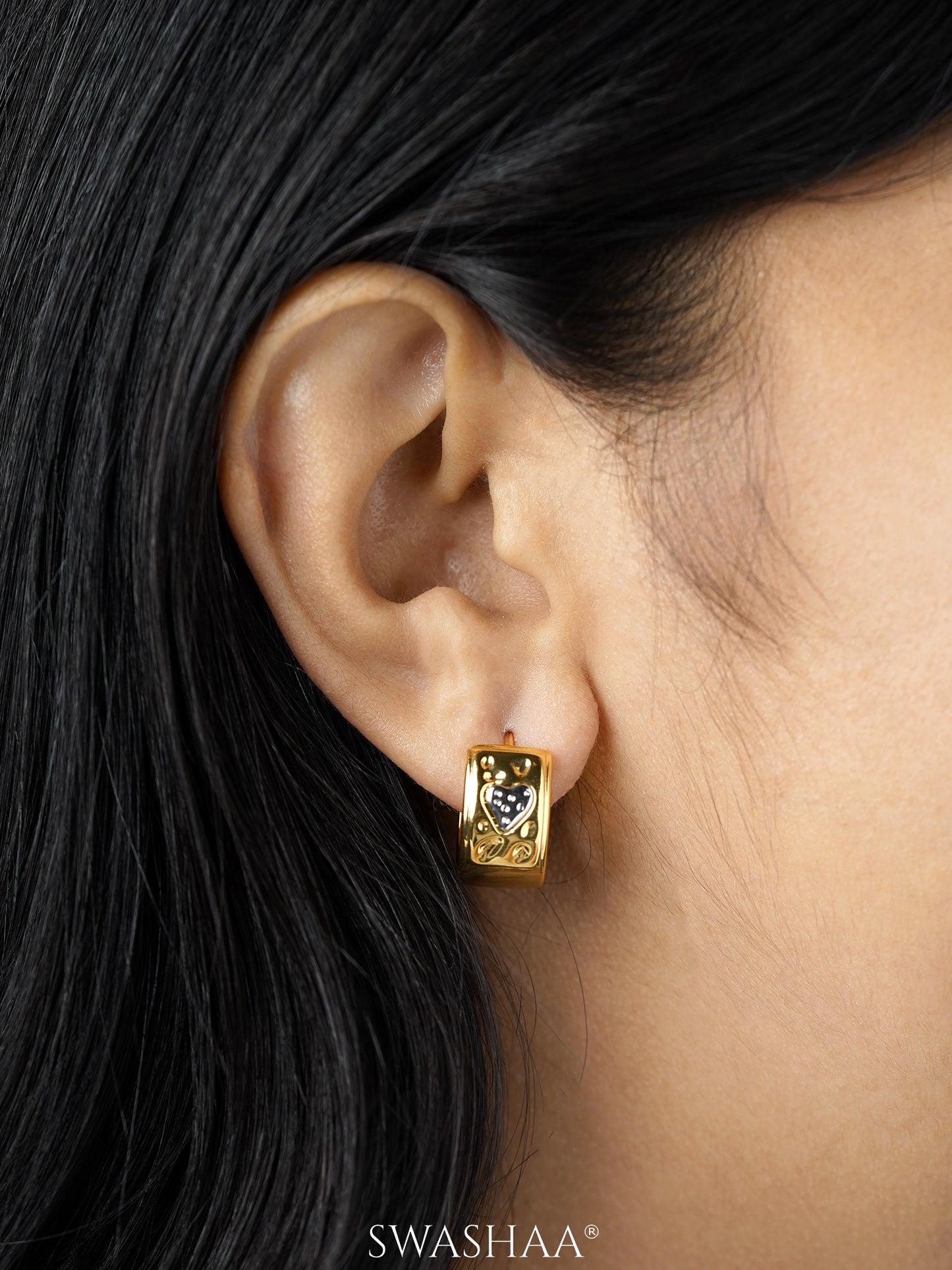 Garnail 18K Gold Plated Hoop Earrings