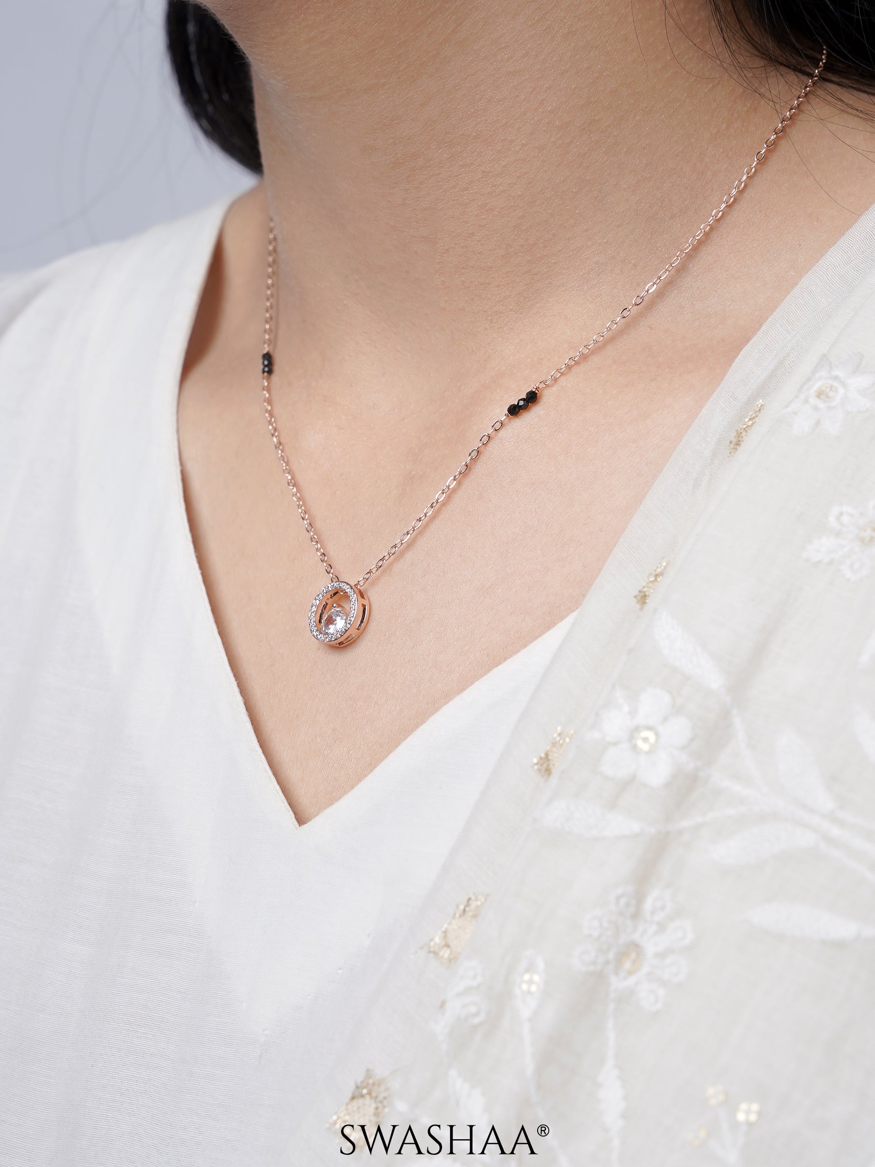 Gemma Rosegold Plated Mangalsutra