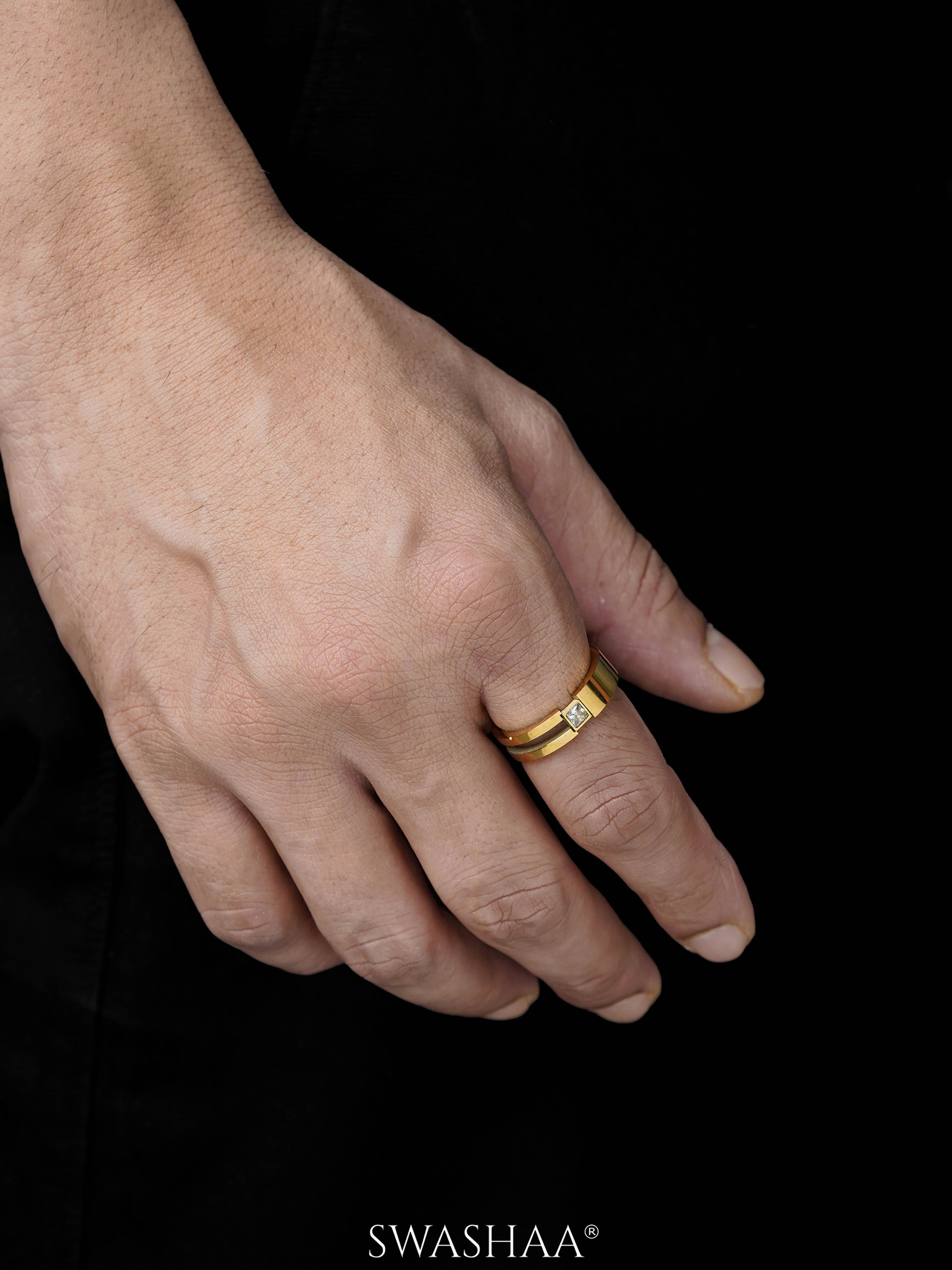 Geraad 18K Gold Plated Men's Ring