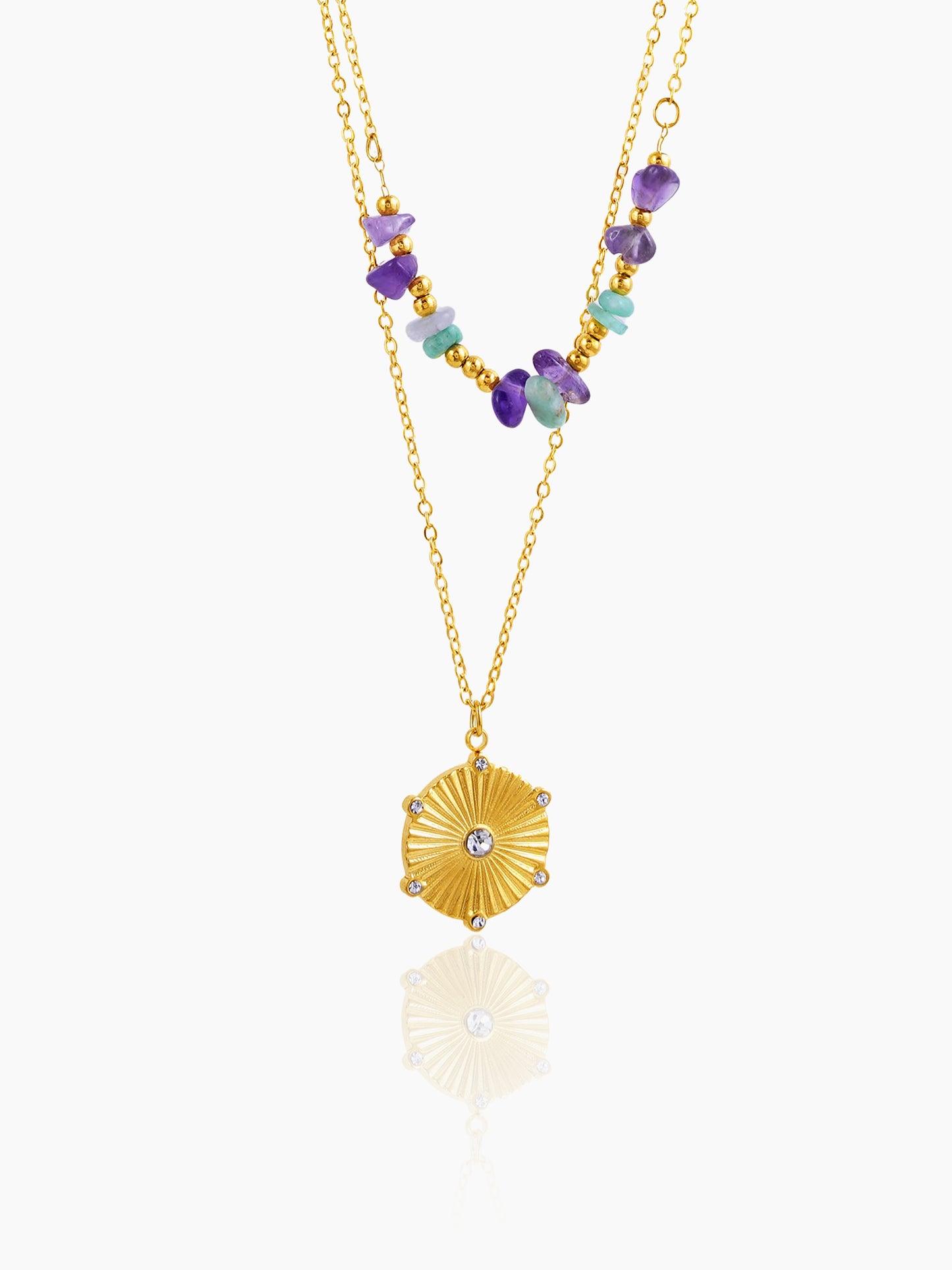 Serina Layered 18K Gold Plated Necklace Gold