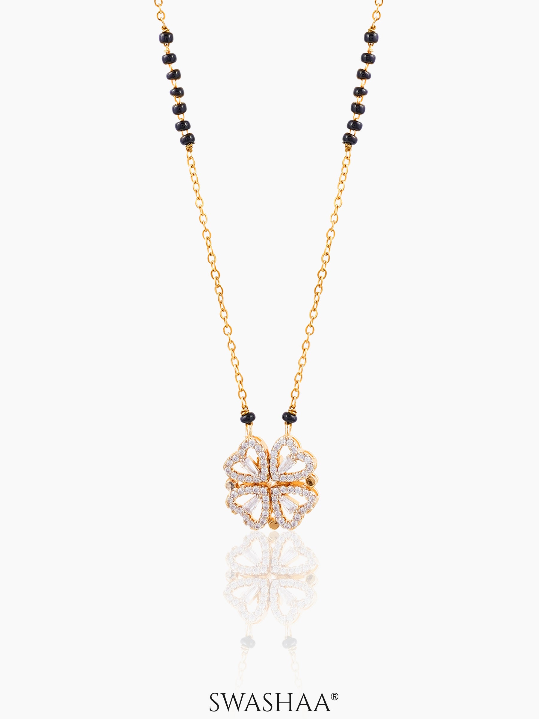 Gleaming Clover Mangalsutra 18K Gold Plated
