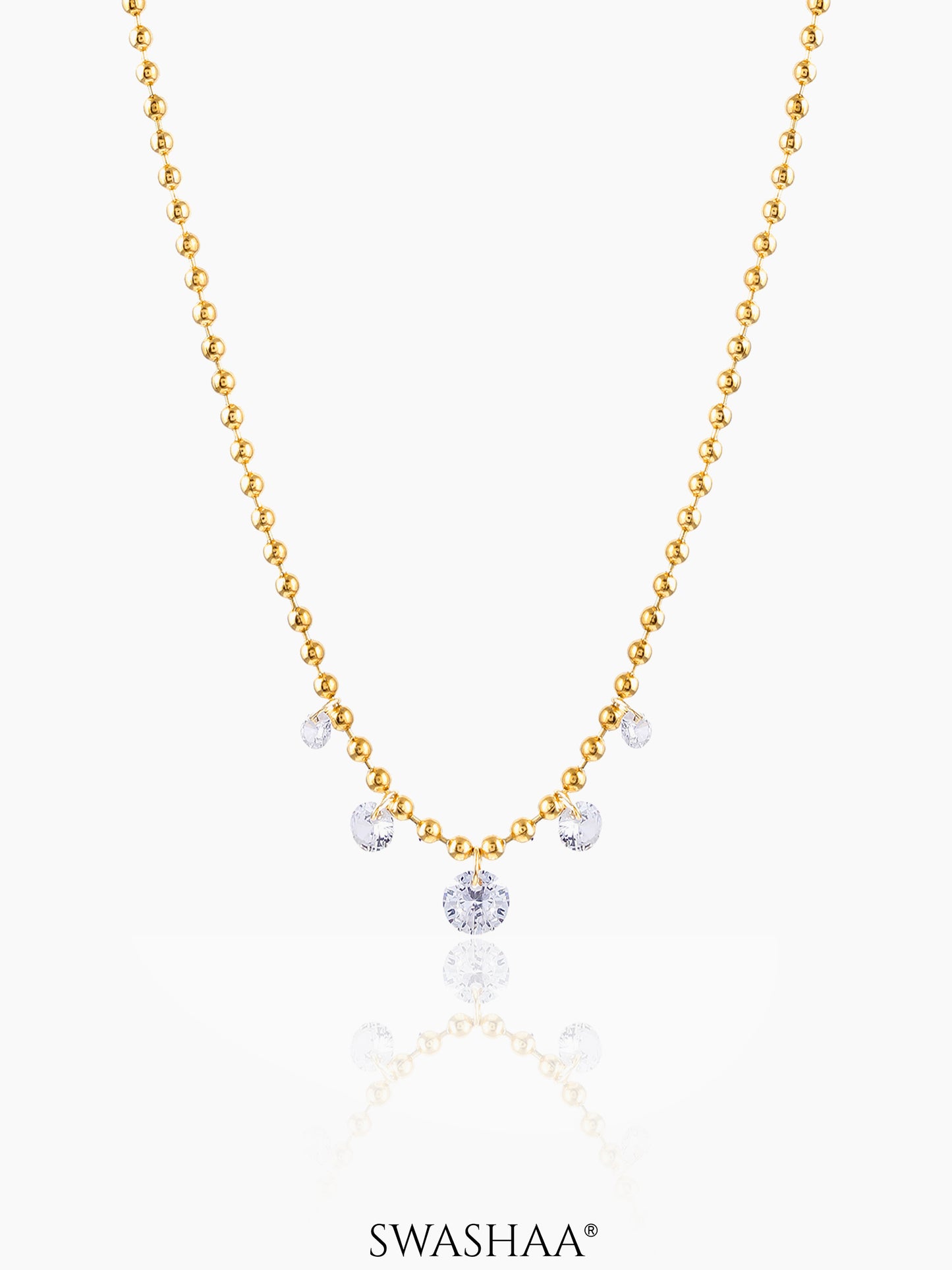 Glimmering Raindrop 18K Gold Plated Necklace Gold