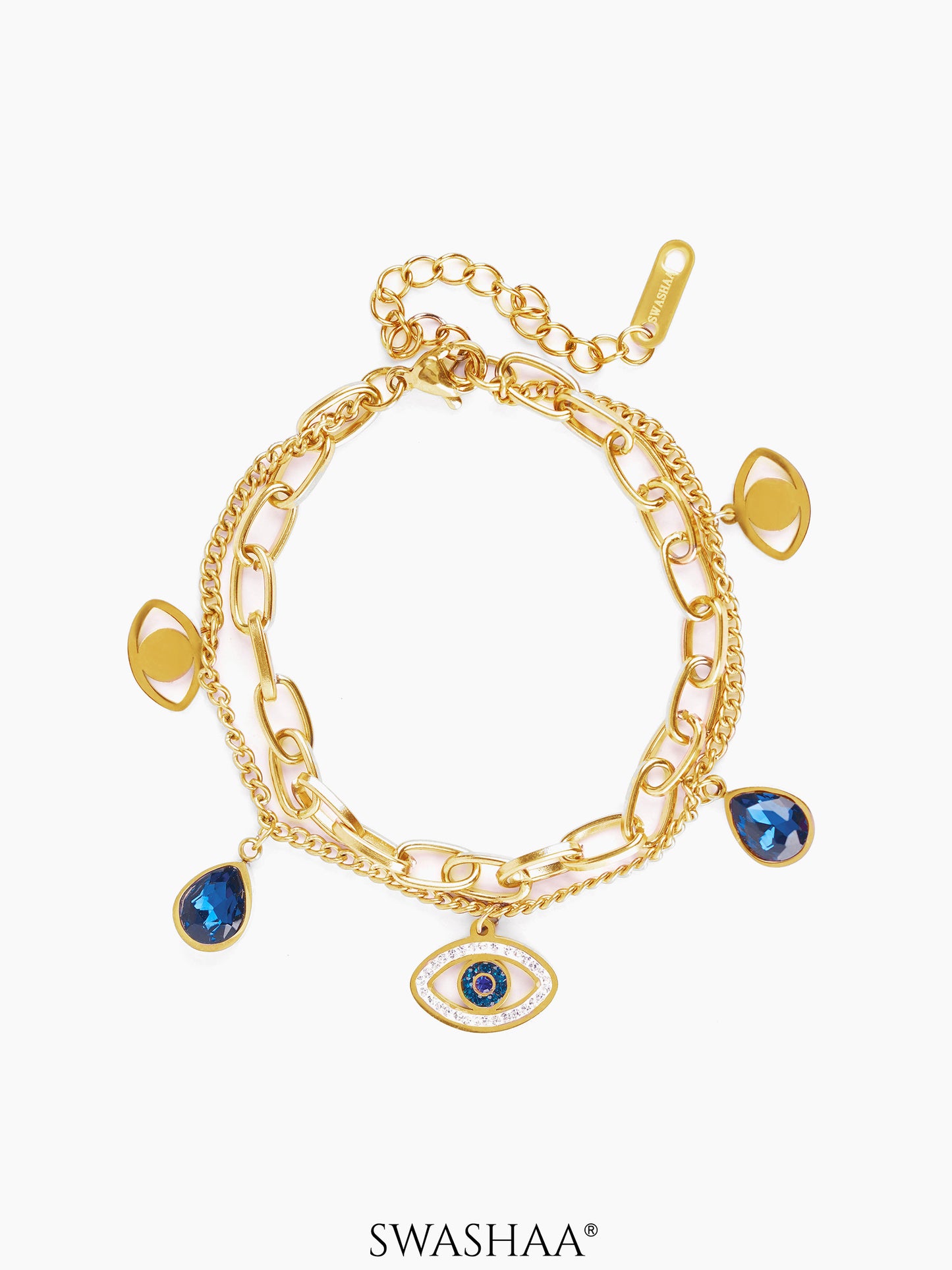 Gracie Evil Eye Bracelet 18K Gold Plated