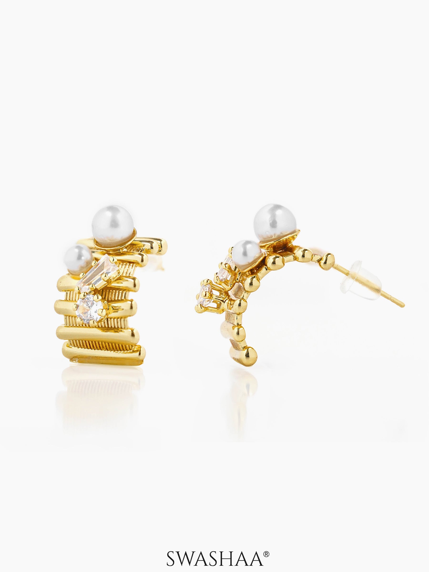 Hanoi Pearl 18K Gold Plated Earrings Gold