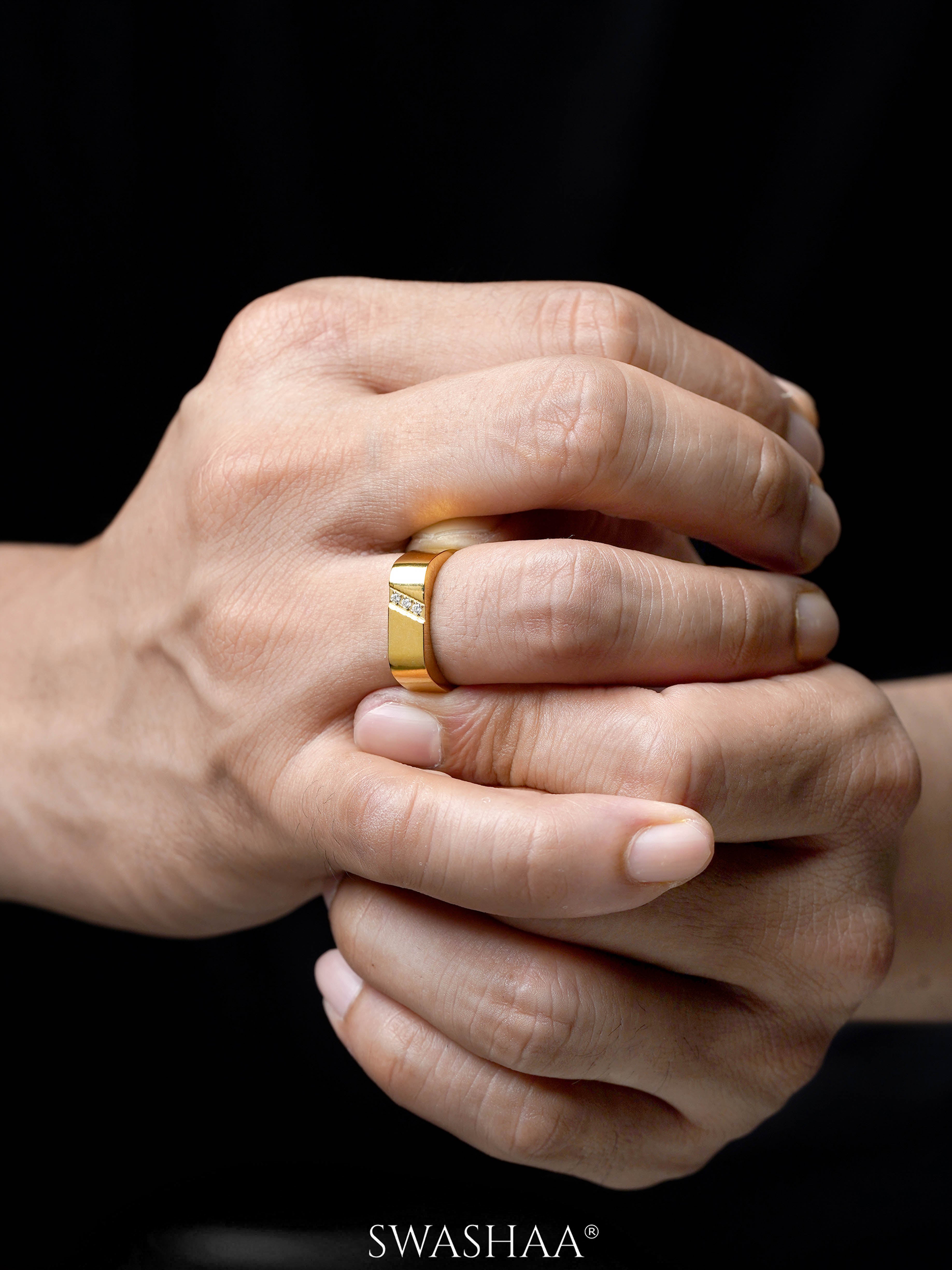 Harward 18K Gold Plated Men's Ring