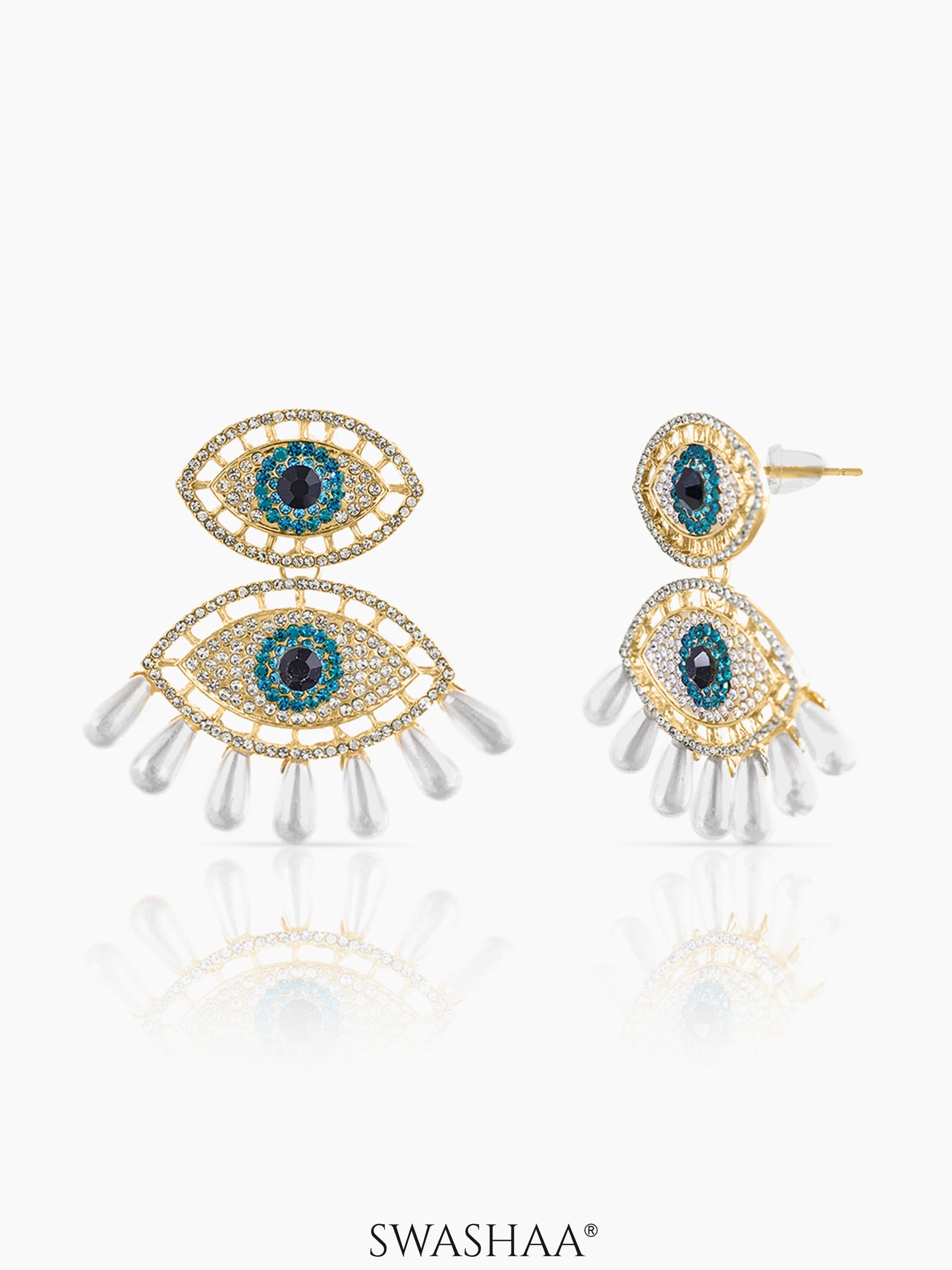 Havana Eye 18K Gold Plated Earrings Gold