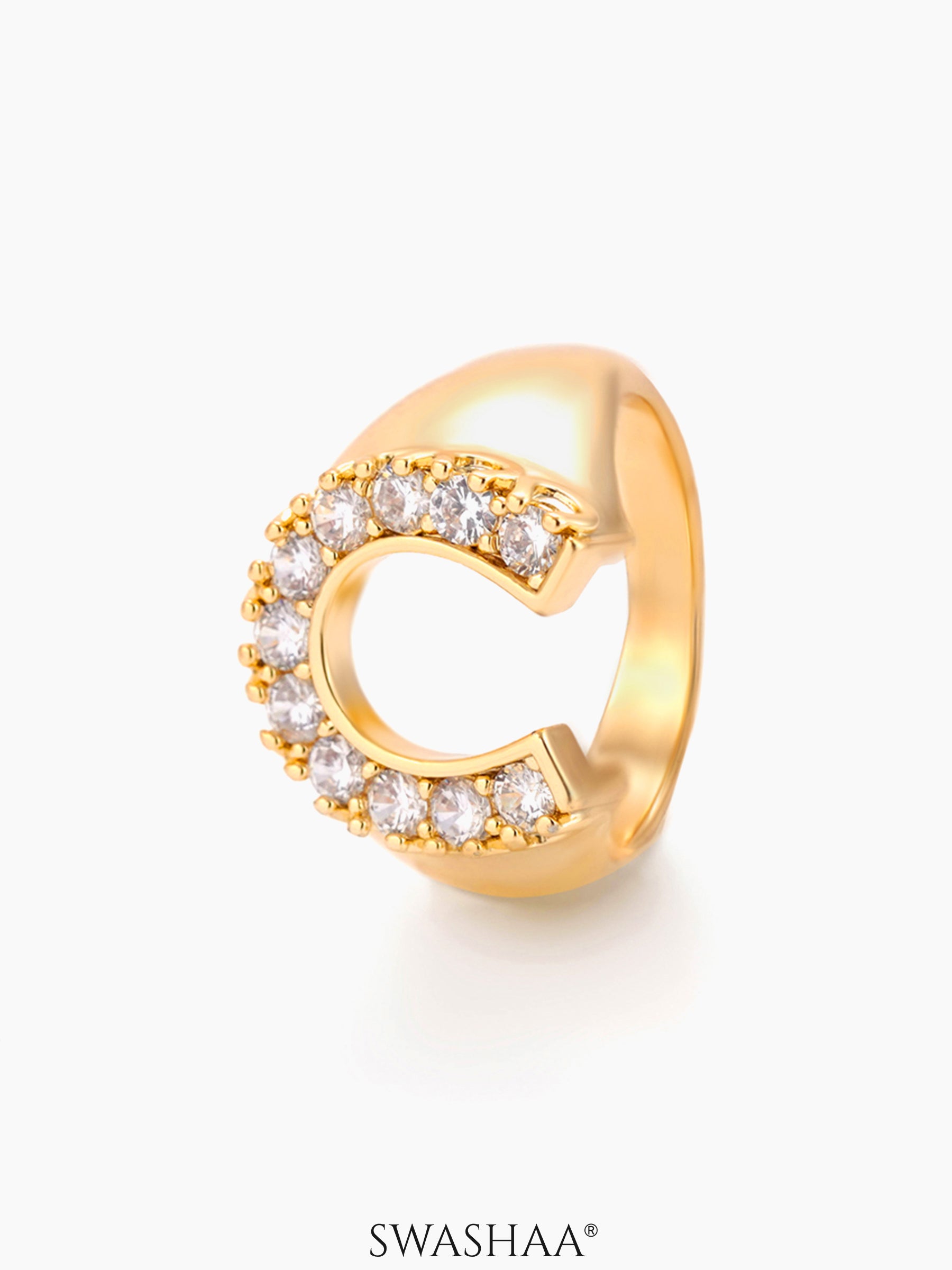 Horseshoe 14K Gold Plated Ring Gold