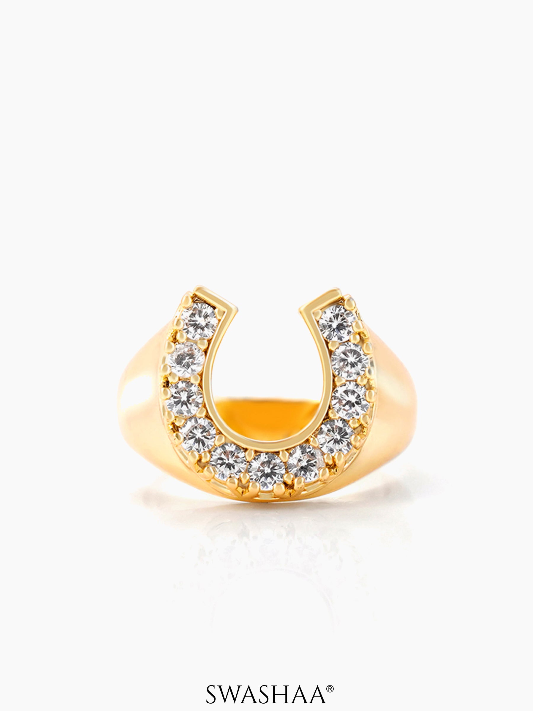 Horseshoe 14K Gold Plated Ring