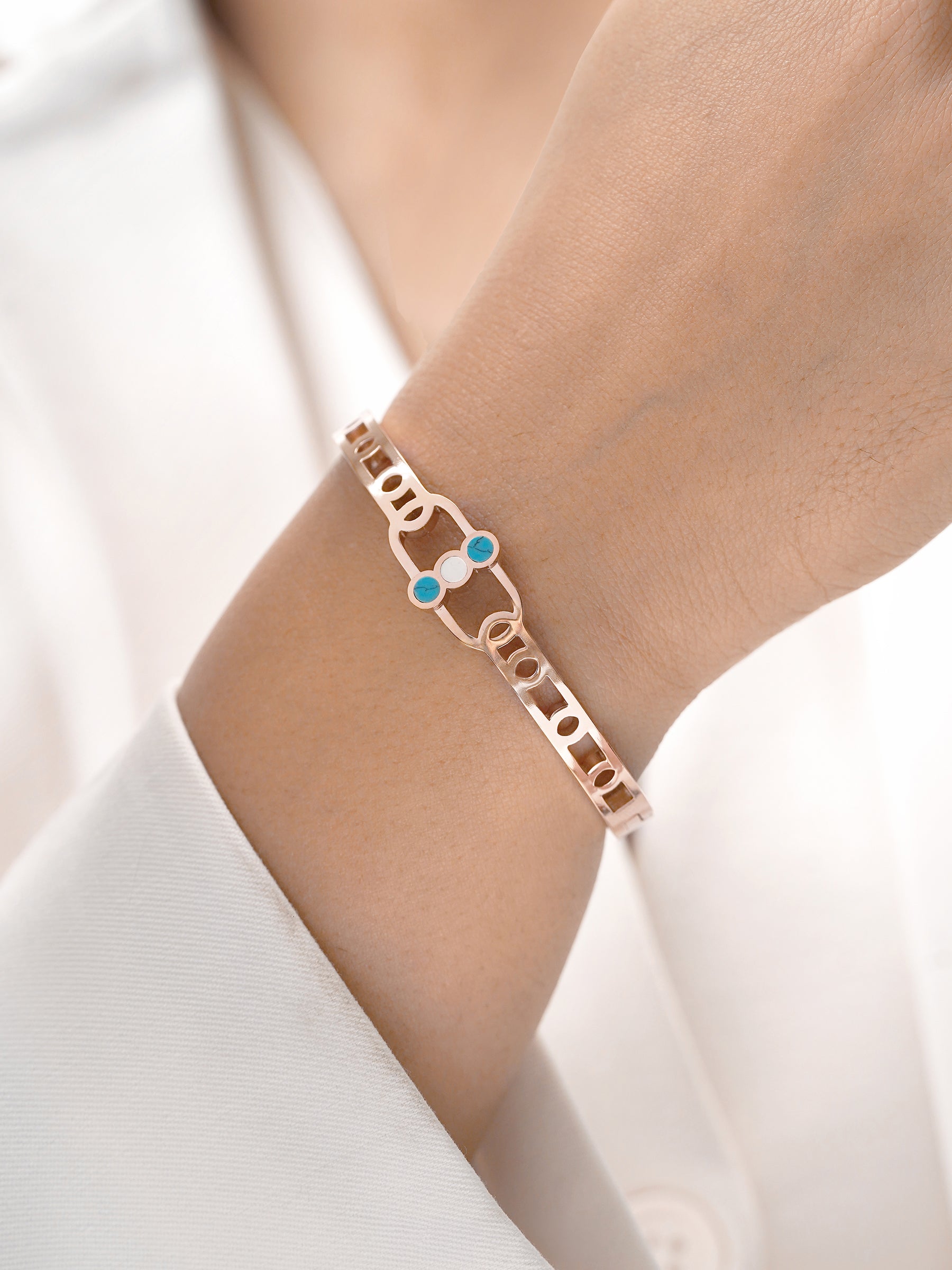 Hylee Rosegold Plated Bracelet