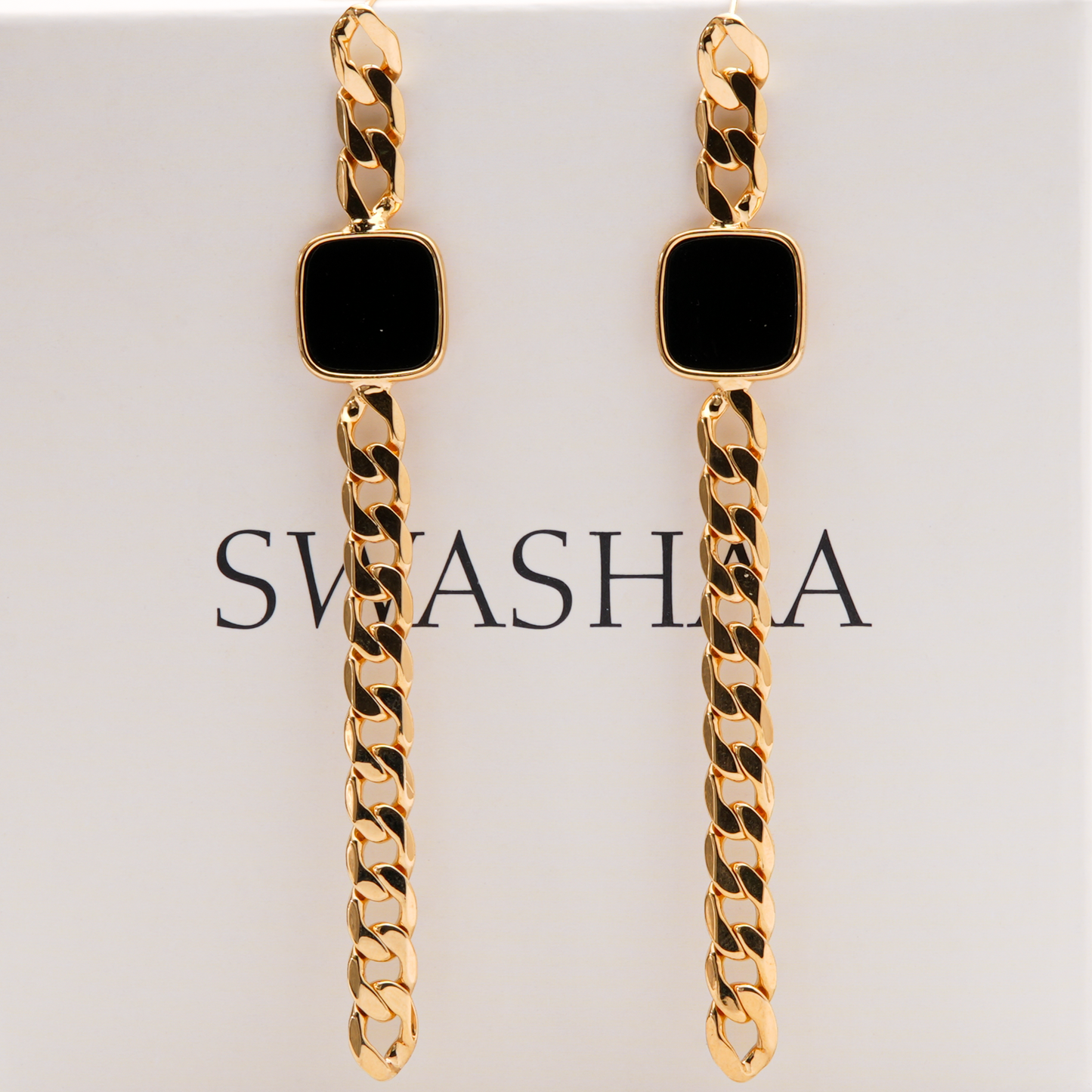 Nichole Chain 18K Gold Plated Earrings