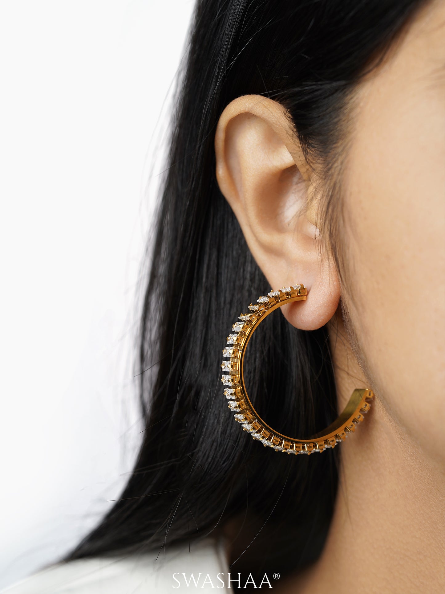 Imara 18K Gold Plated Hoop Earrings