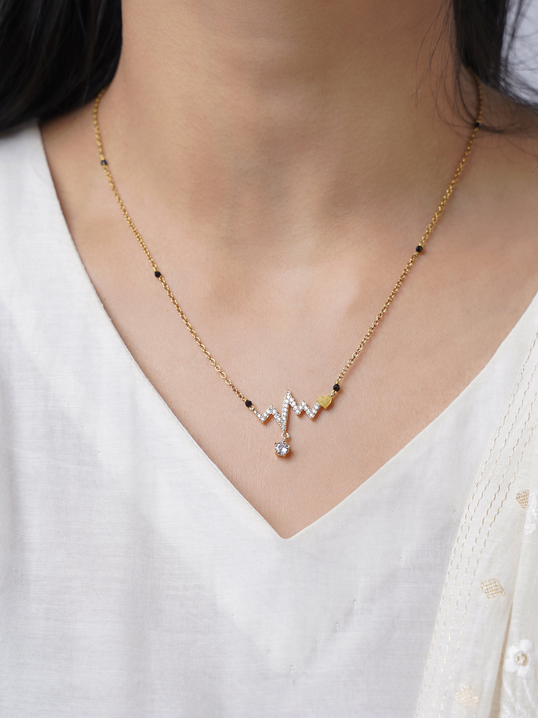 Inara Heartbeat 18K Gold Plated Mangalsutra