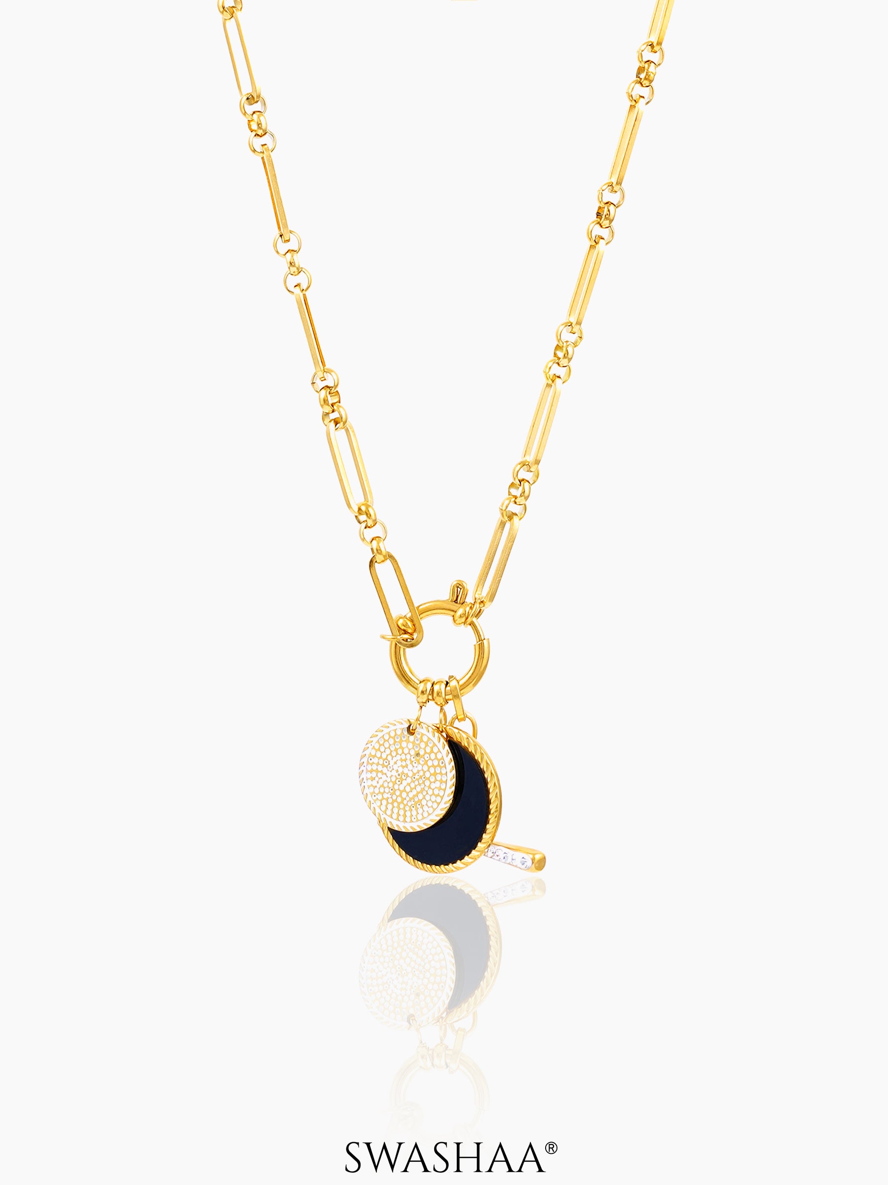Selene Charms 18K Gold Plated Necklace Gold