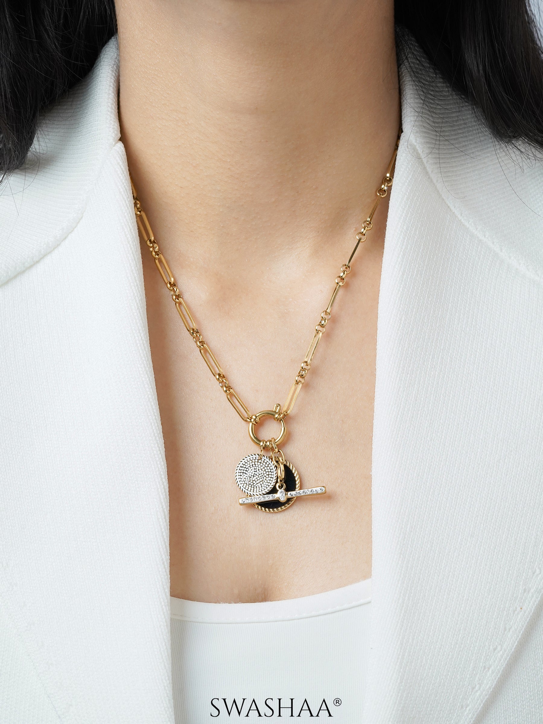 Selene Charms 18K Gold Plated Necklace