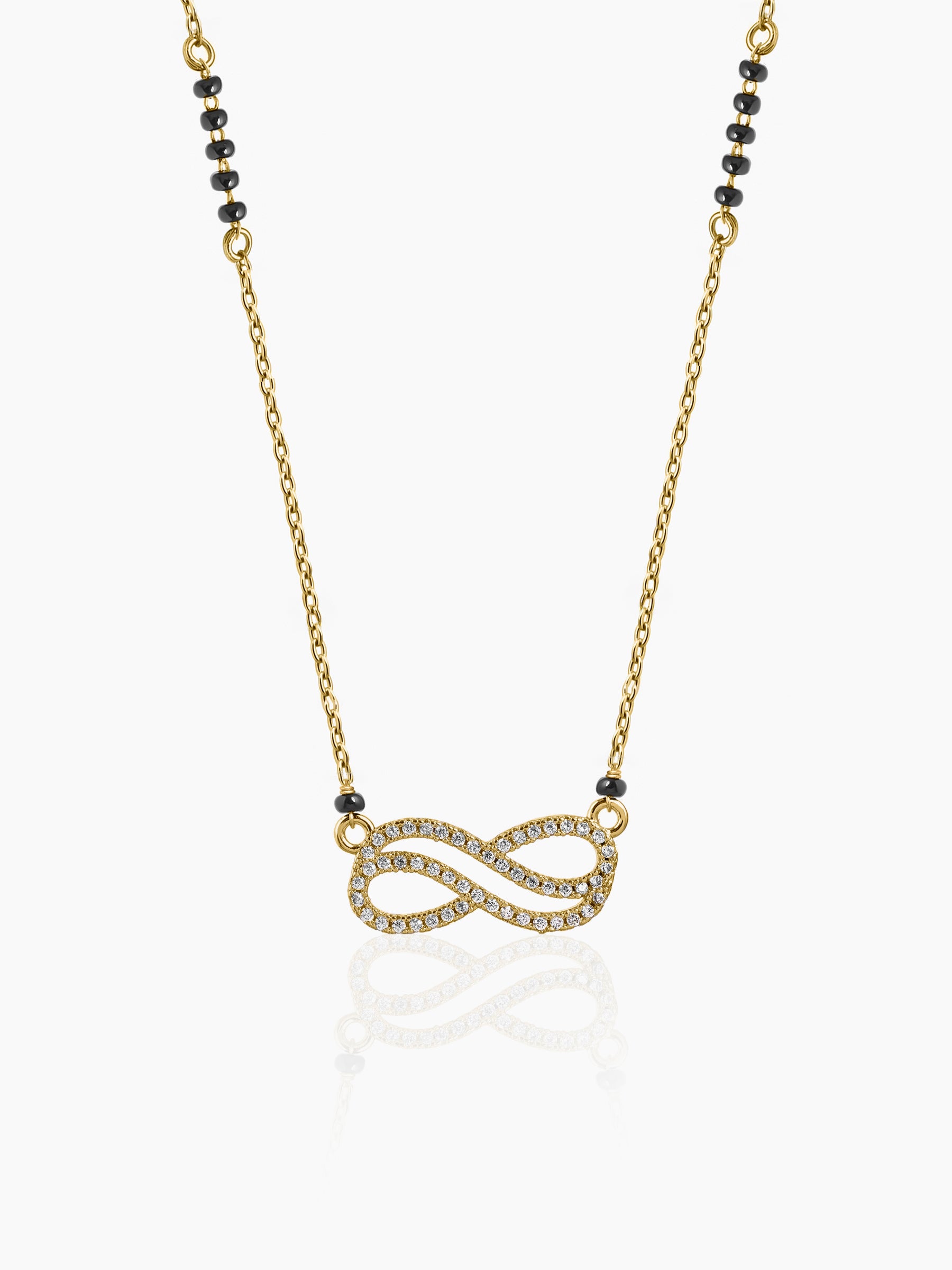 Iraani Infinity Diamond 18K Gold Plated Mangalsutra Gold