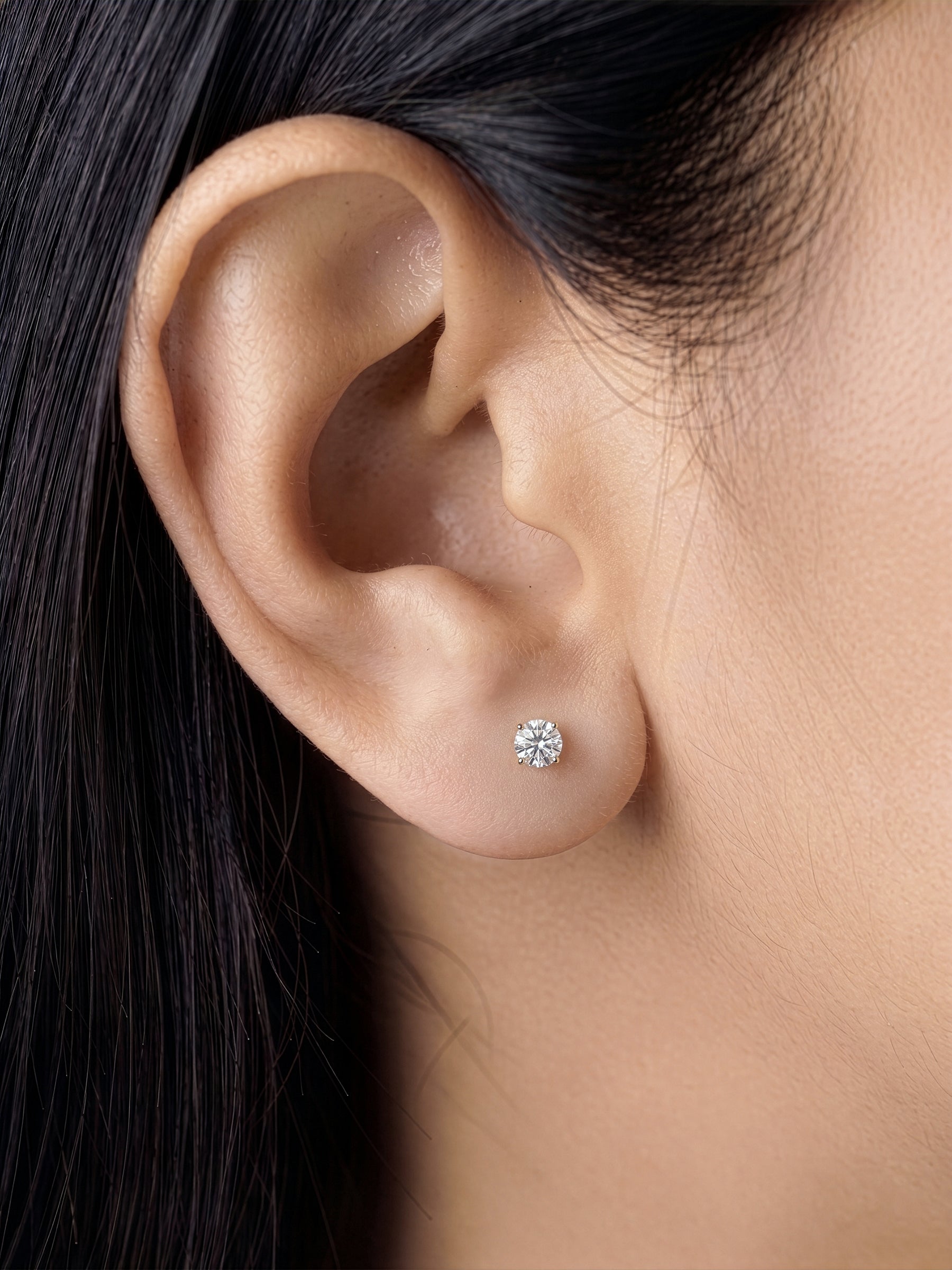 Ivonna Diamond 18K Gold Plated Women's Stud Earrings