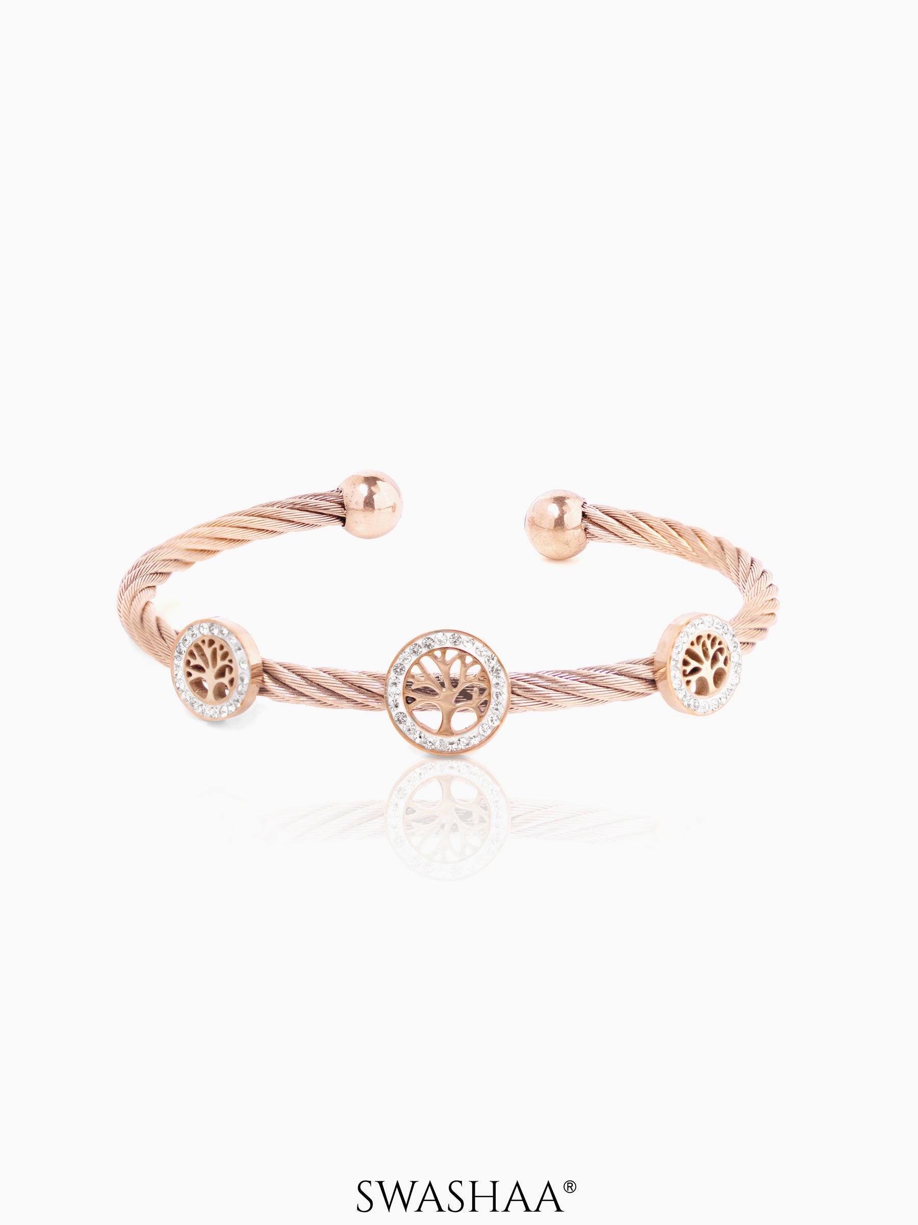 Izalea Lifetree Cuff Rosegold Plated Bracelet Rosegold