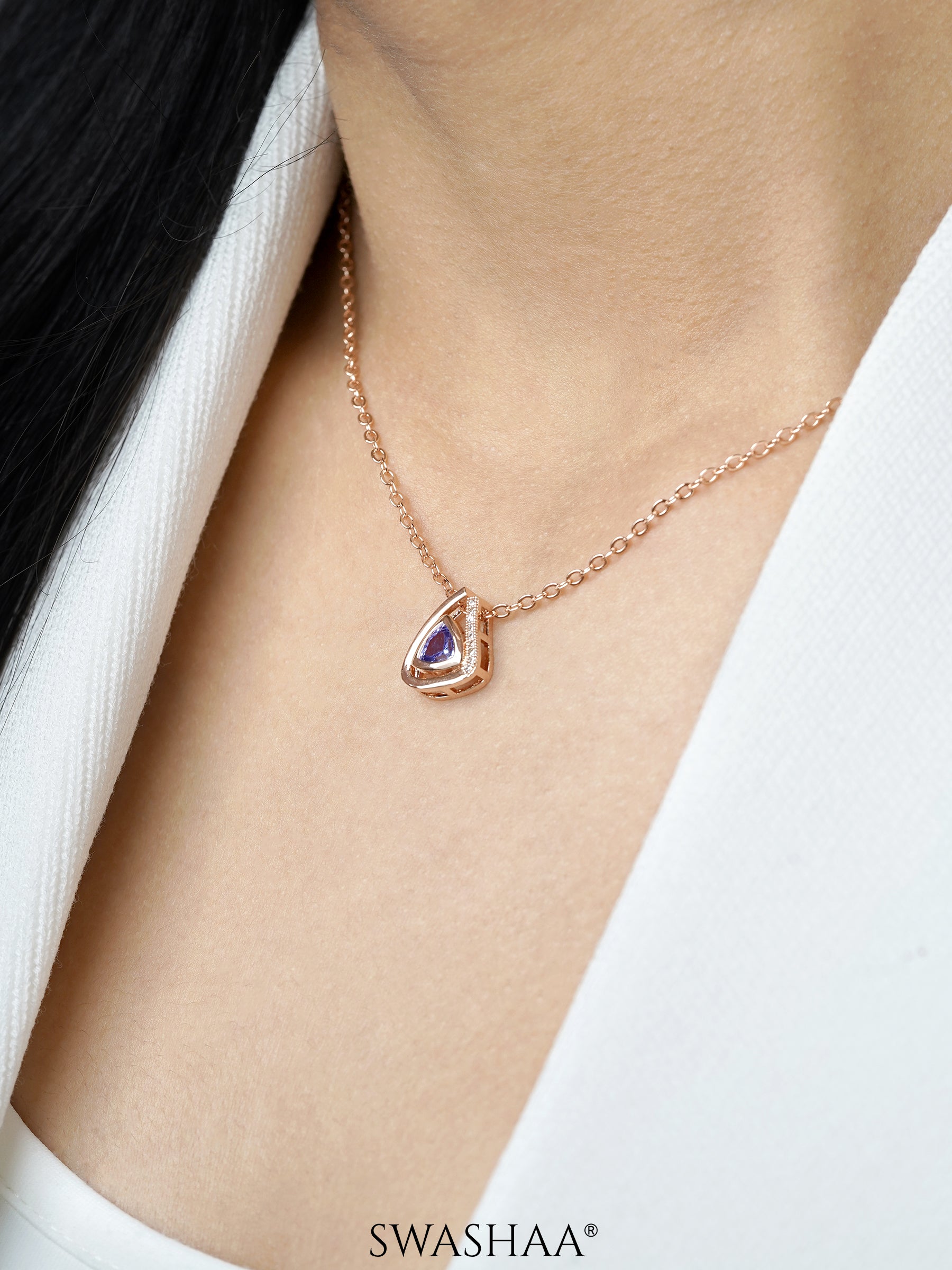 Jena Rosegold Plated Necklace