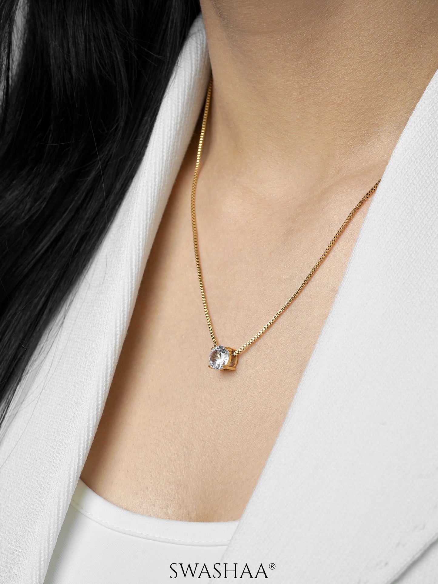 Juno Solitaire Necklace