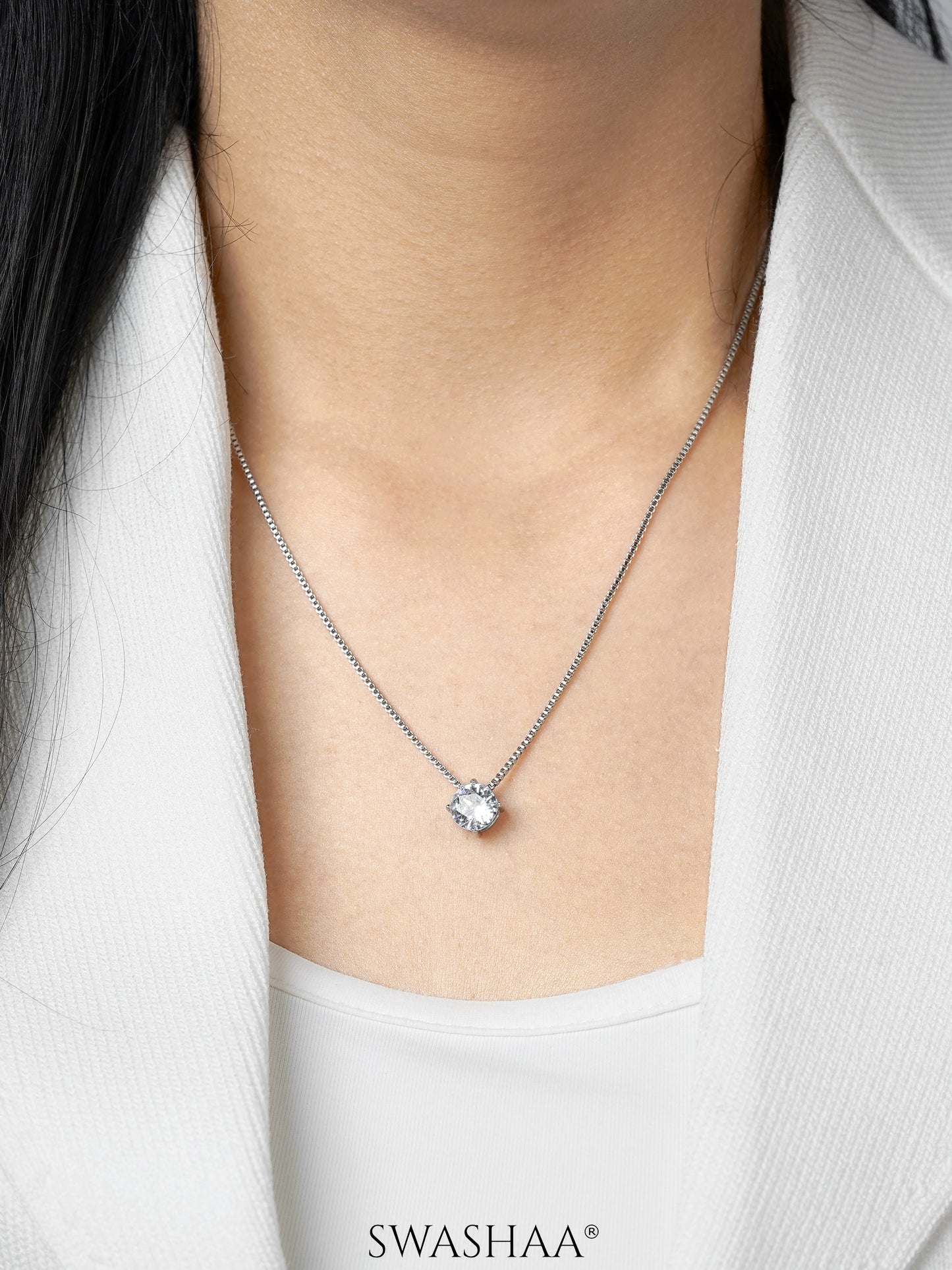 Juno Solitaire Necklace