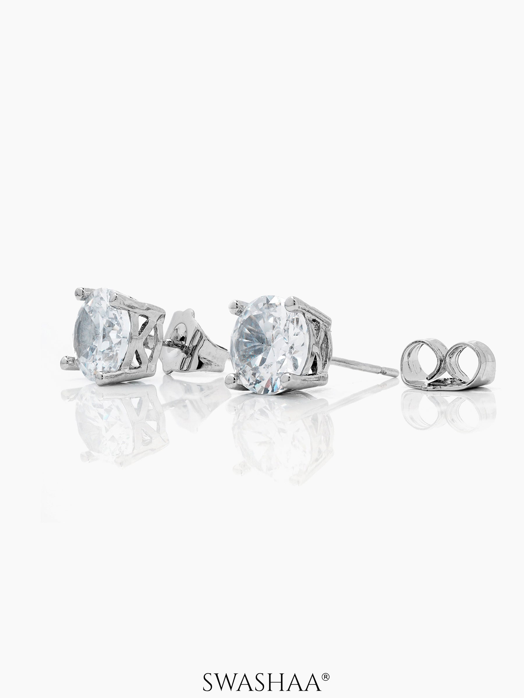 Kael Solitaire Men's Stud Earrings