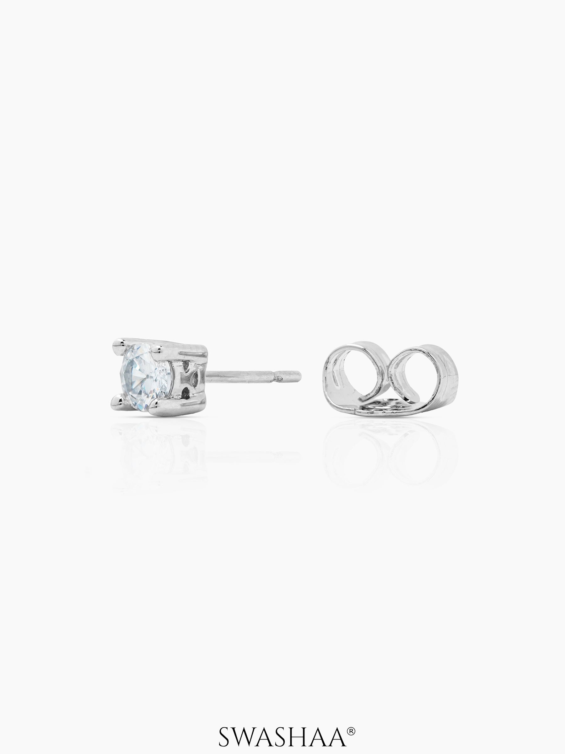 Kael Solitaire Men's Stud Earrings